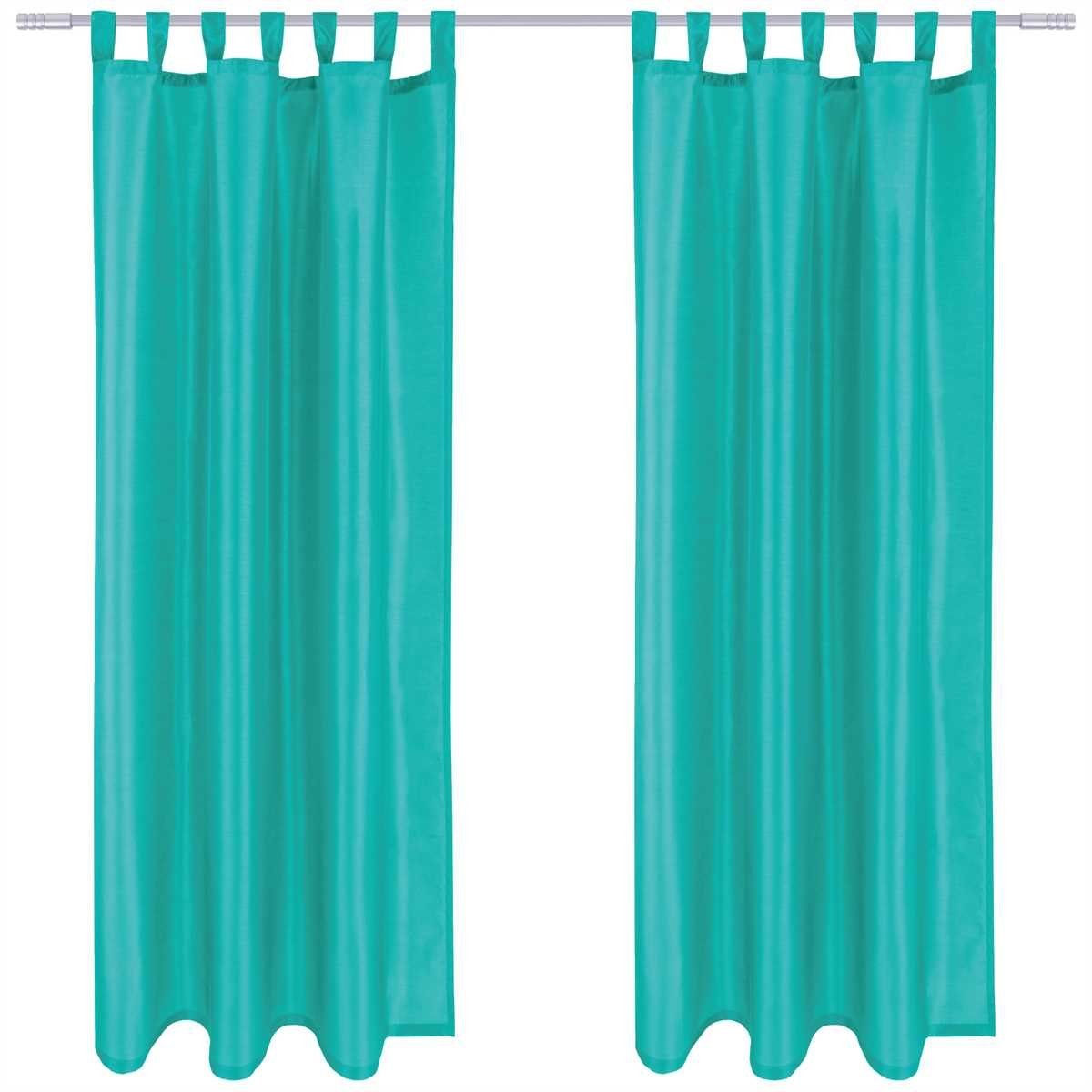 Vorhang, Arsvita, und Dekoschal in Farben (2 mit Schlaufen Microfaser, (Schlaufenschal), Blickdichter St), vielen blickdicht, Fertiggardine Türkis Schlaufen Alessia Größen