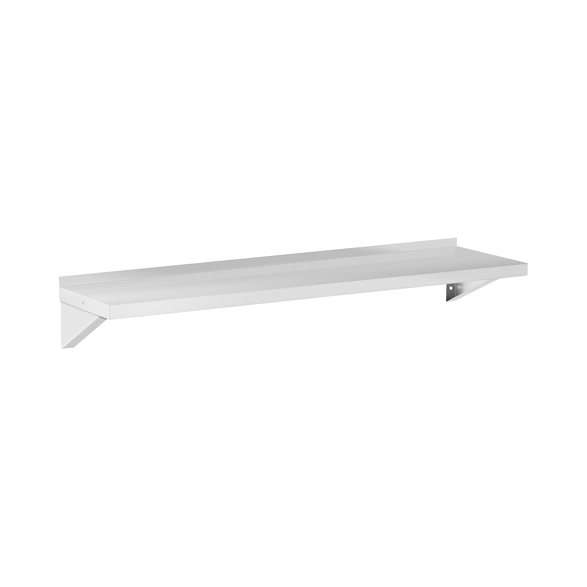 Royal Catering Hängeregal 150 x 40 cm Wandbord Wandregal Küchenregal Edelstahl bis 30 kg, verschiedene Größen