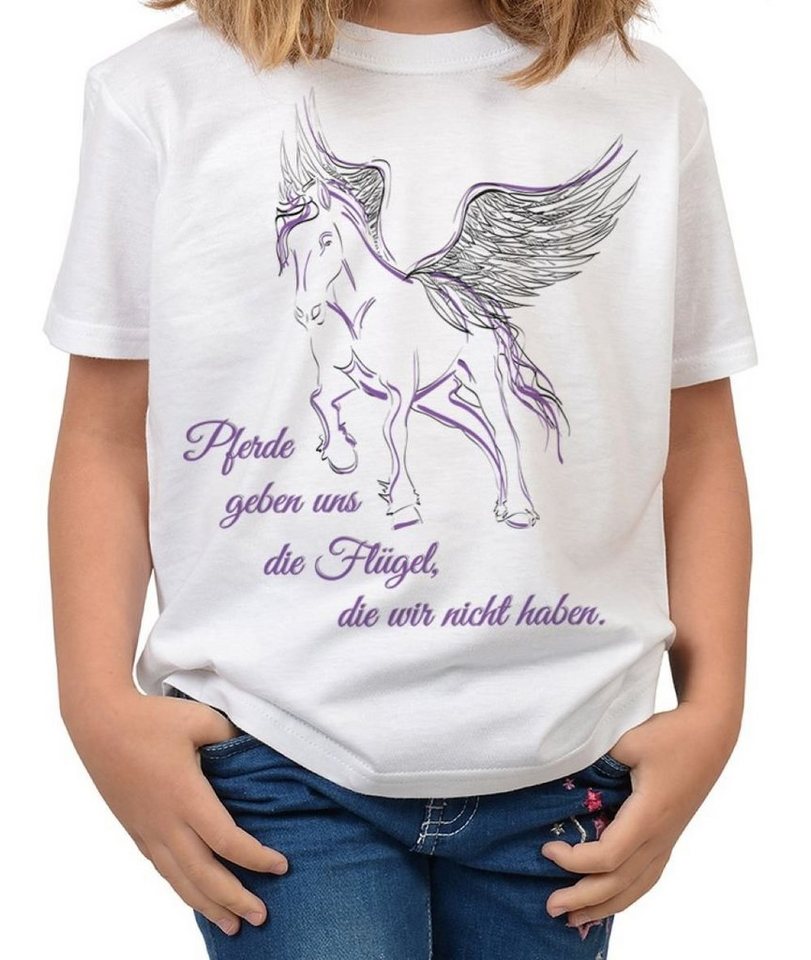 Mädchen T-Shirt/ Pferd und Reiter mit Namen Pferde T-Shirt  Pferde Motiv