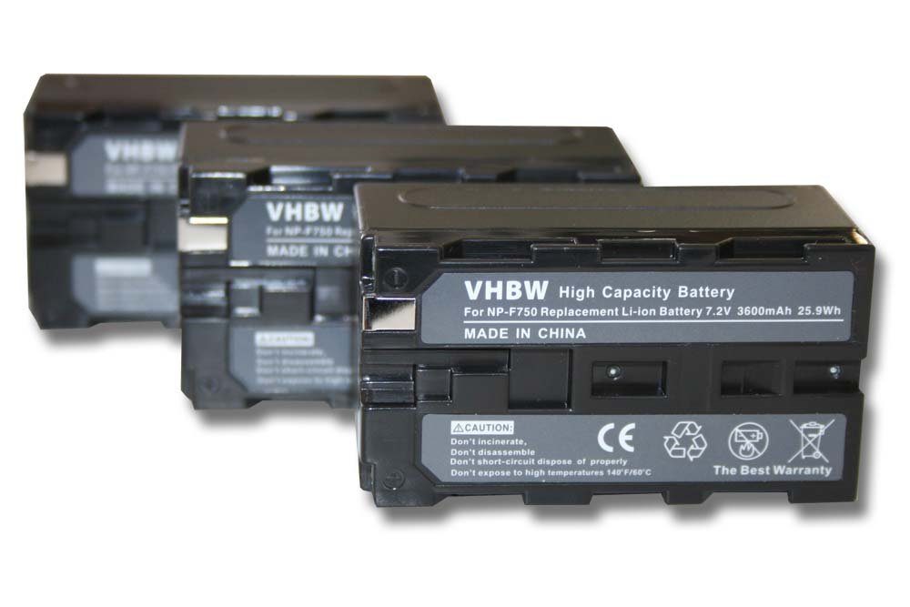 vhbw passend für Sony CCD-SC5, CCD-SC55, CCD-SC65, CCD-TR1, CCD-TR200, Kamera-Akku 3600 mAh