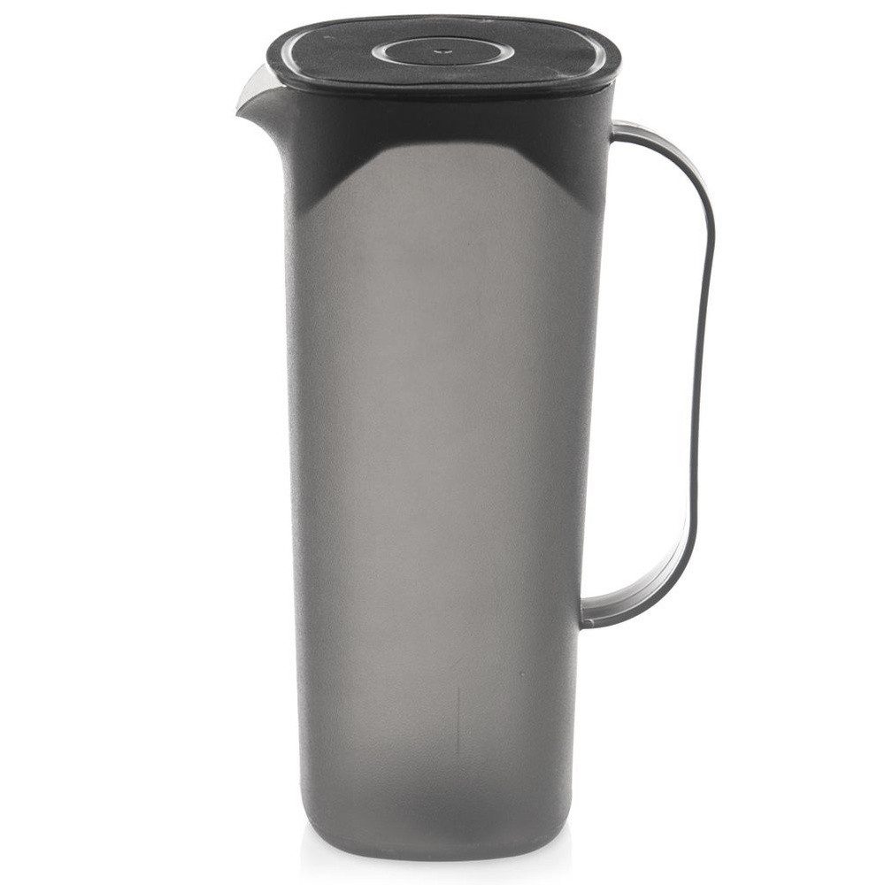 Orion Group Wasserkrug Mit Deckel in Schwarz aus Kunststoff 1,8L, (1-tlg), spülmaschinengeeignet