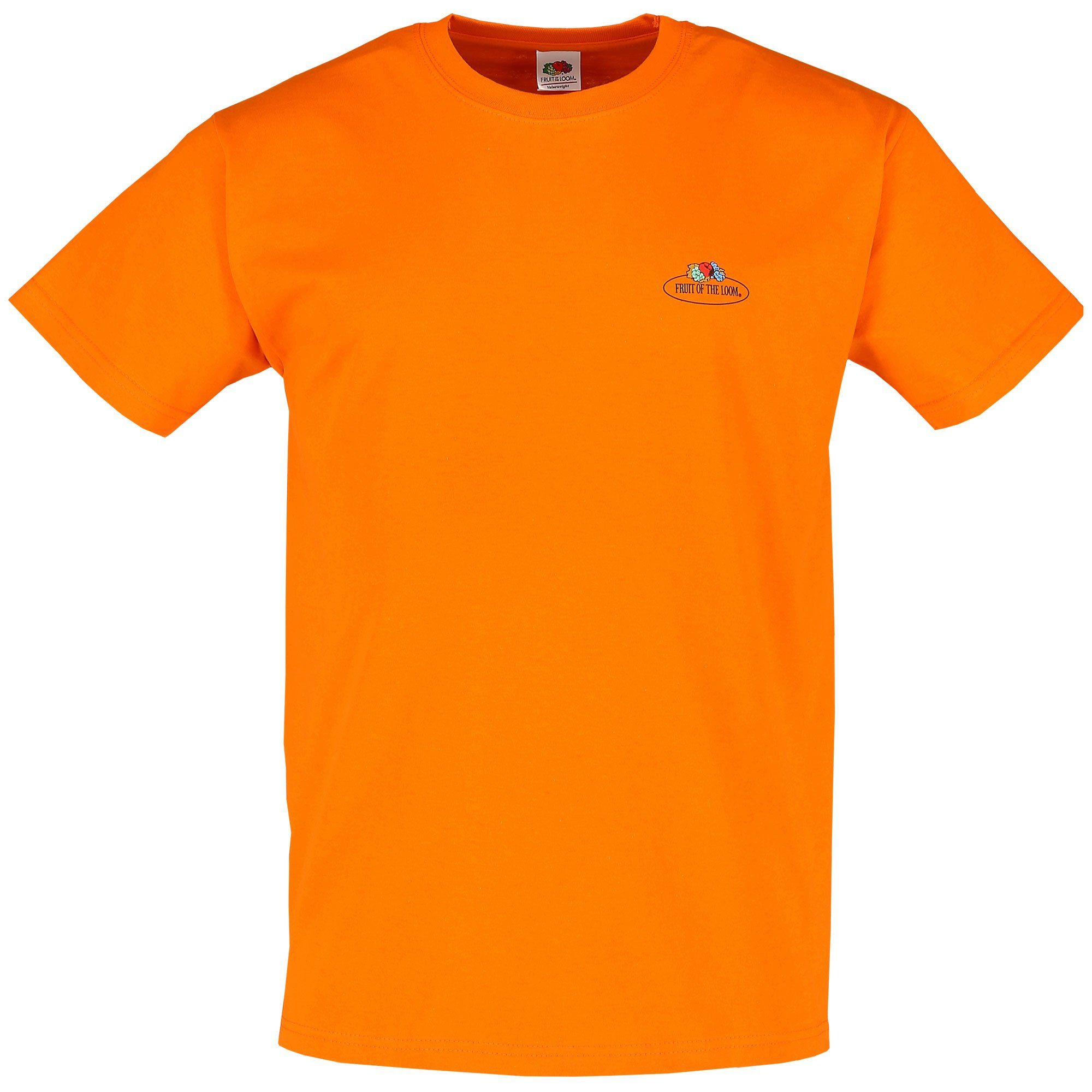orange Rundhalsshirt mit of Loom Fruit the T Valueweight Vintage-Logo