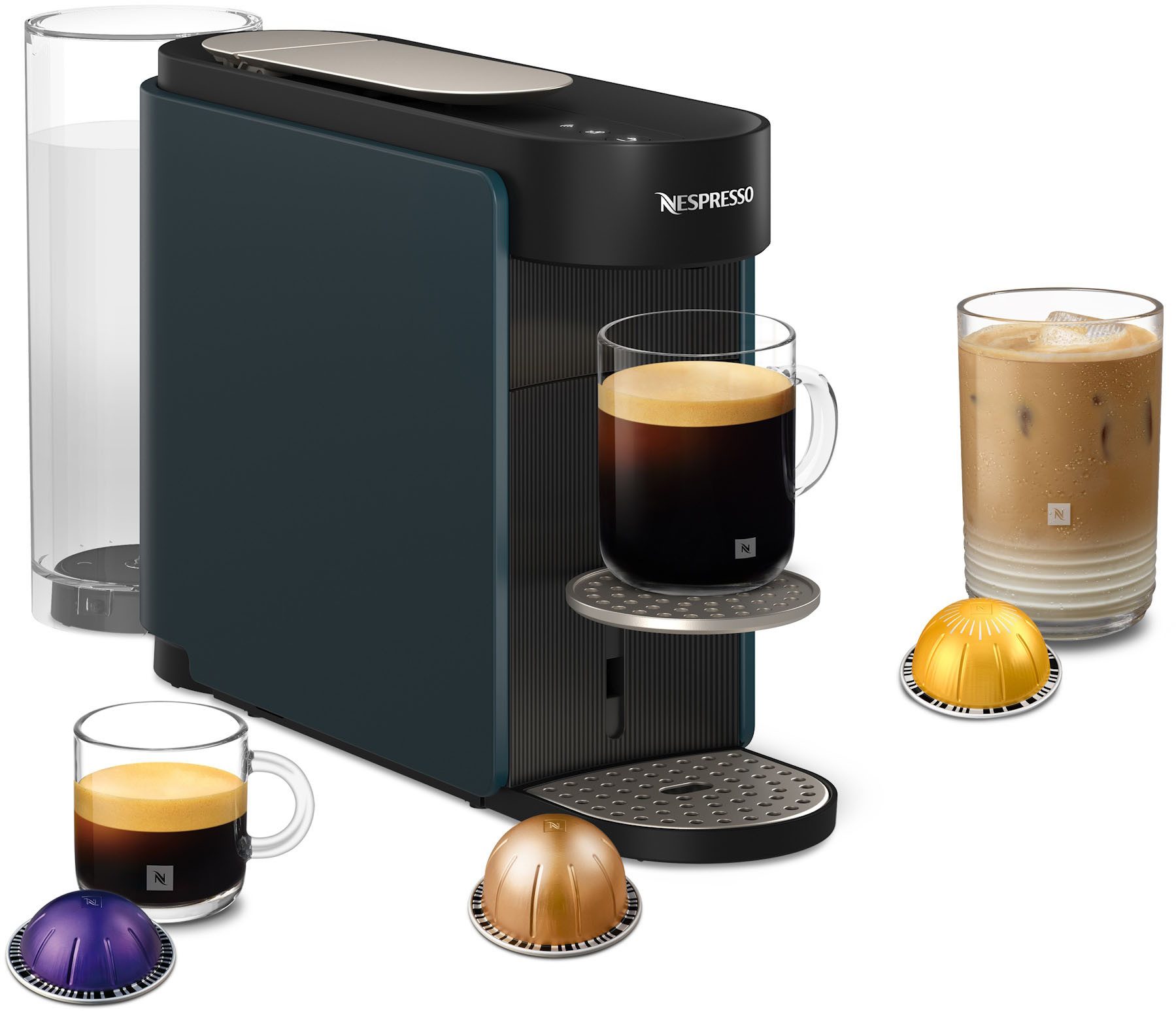 NESPRESSO Kapselmaschine Vertuo Up von Krups, 7 Tassengrößen, 3 Sekunden Aufheizzeit, schlankes Design, Coffee Creations Modus, Auto-Off, 1,4 l Wassertank