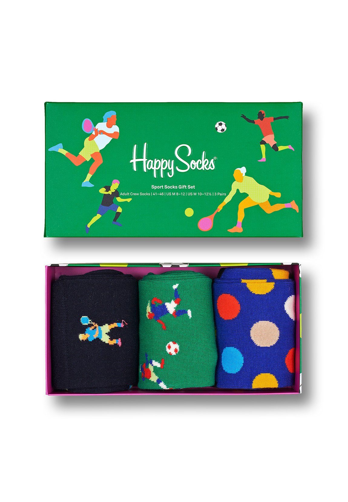 Happy Socks Kurzsocken 3er Pack Unisex Socken, Geschenkbox, Style:  XSPO08-7300