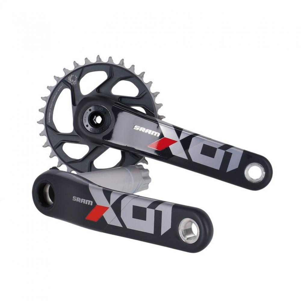 Fahrradkurbel SRAM X01 Eagle DUB Kurbelgarnitur 175mm 32T rot - leichte Carbon-Power