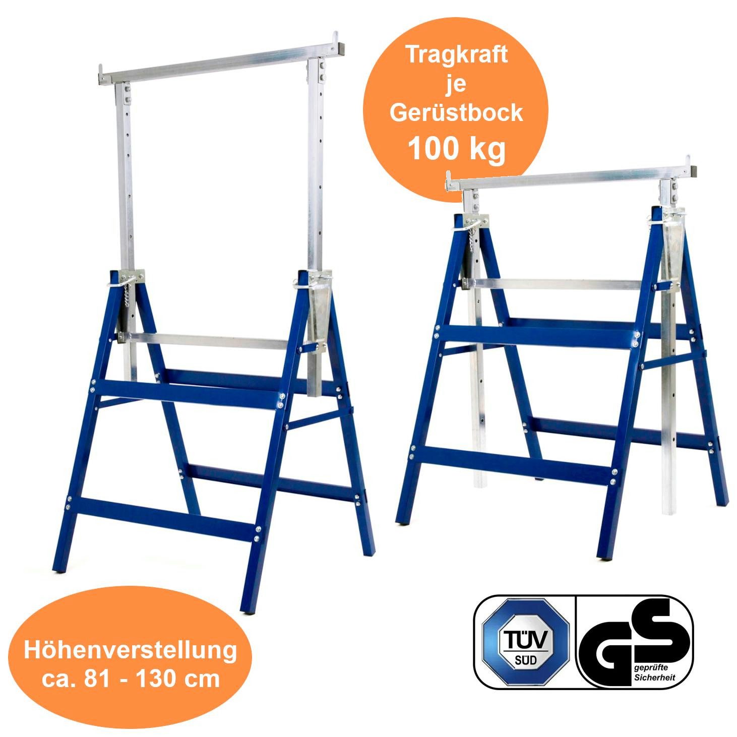 ESTEXO Werkzeughalter Gerüstbock Unterstellbock Klappbock 2er Set Böcke höh günstig online kaufen