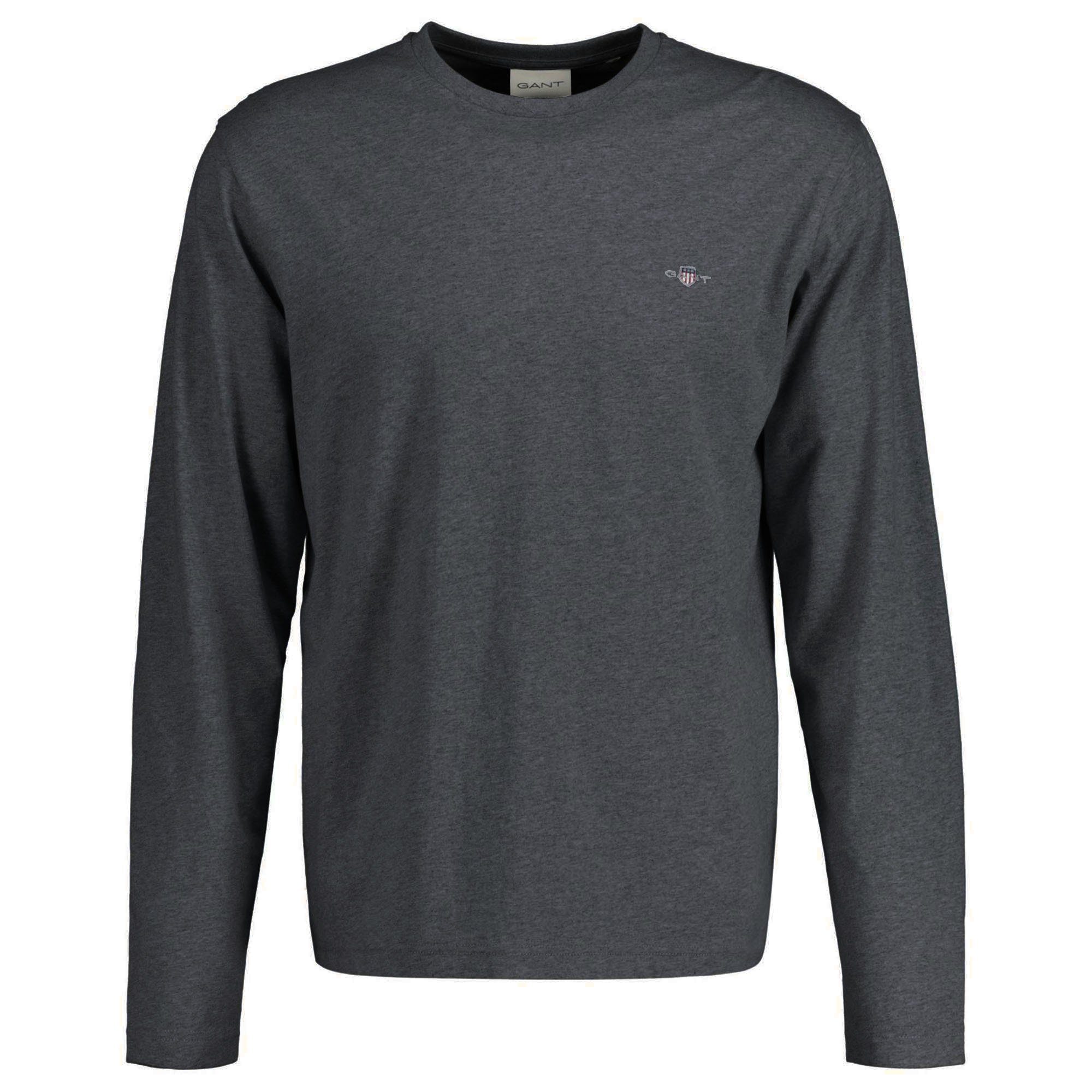 Gant T-Shirt Herren Longsleeve - REGULAR SHIELD LS, Shirt Anthrazit