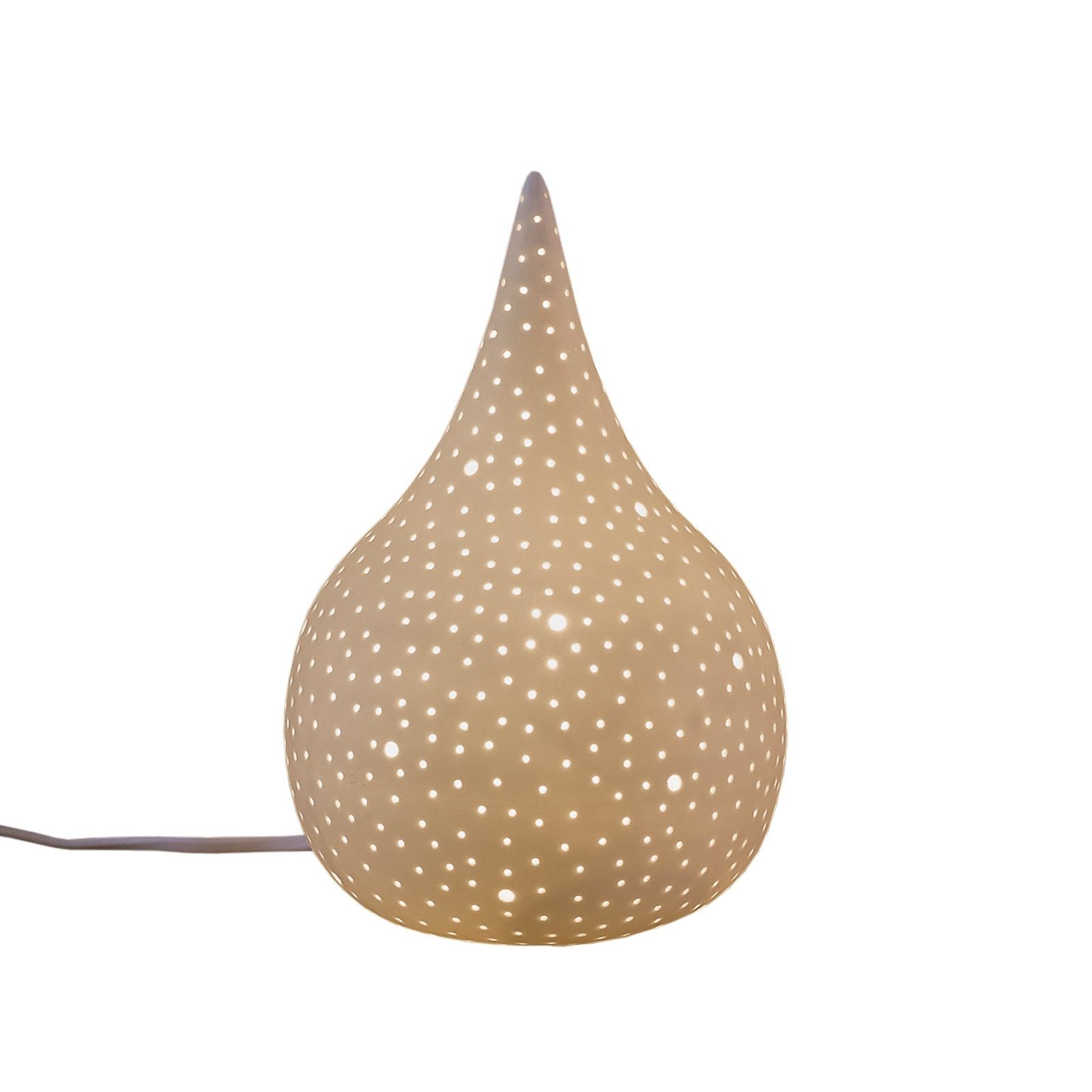 Holz-Glas-Design ohne Nacht, Porzellan Tischleuchte Orientalische Leuchtmittel Tischlampe HGD