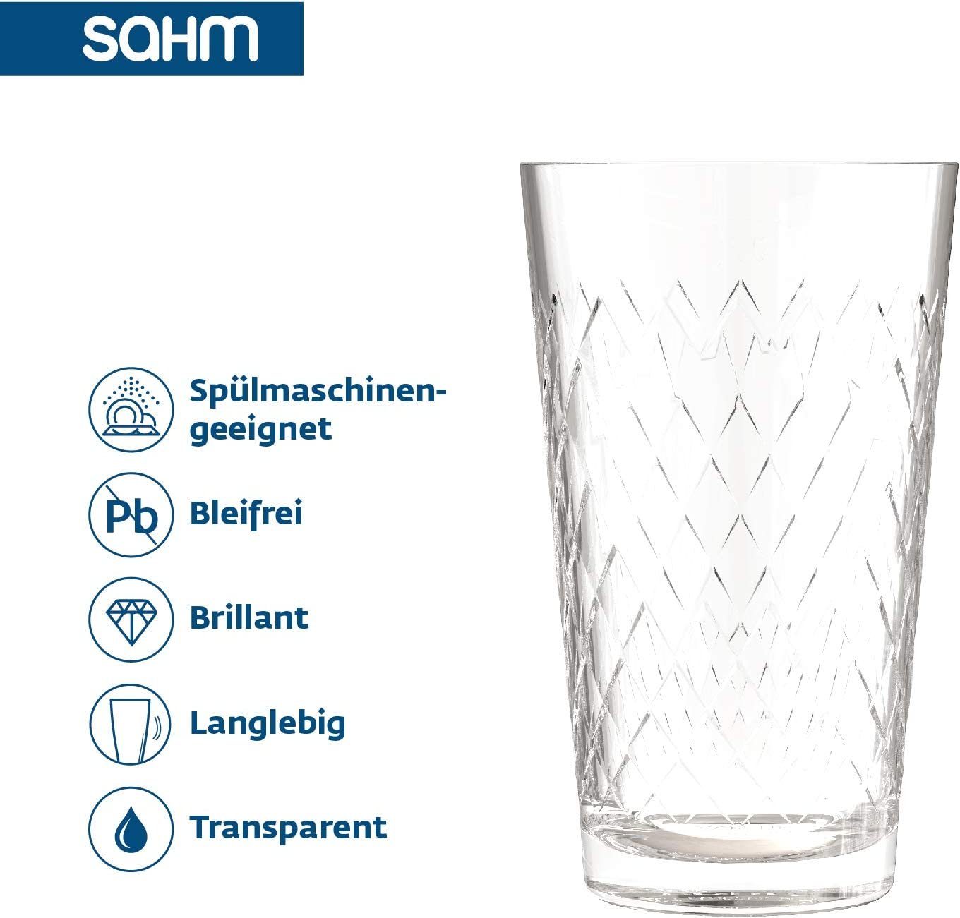 SAHM Gläser-Set Apfelweingläser 300ml 12 Stück, Sensorik Glas, 100% recycelbar – Bild 4 von 5