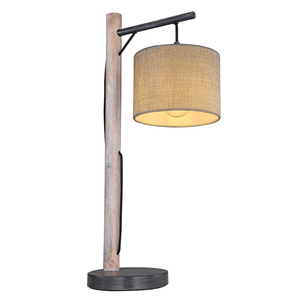 Globo Schreibtischlampe, Leuchtmittel Tischleuchte Stehlampe Lampe Natur-Holz Tisch Leuchte nicht Holz inklusive, Schreib