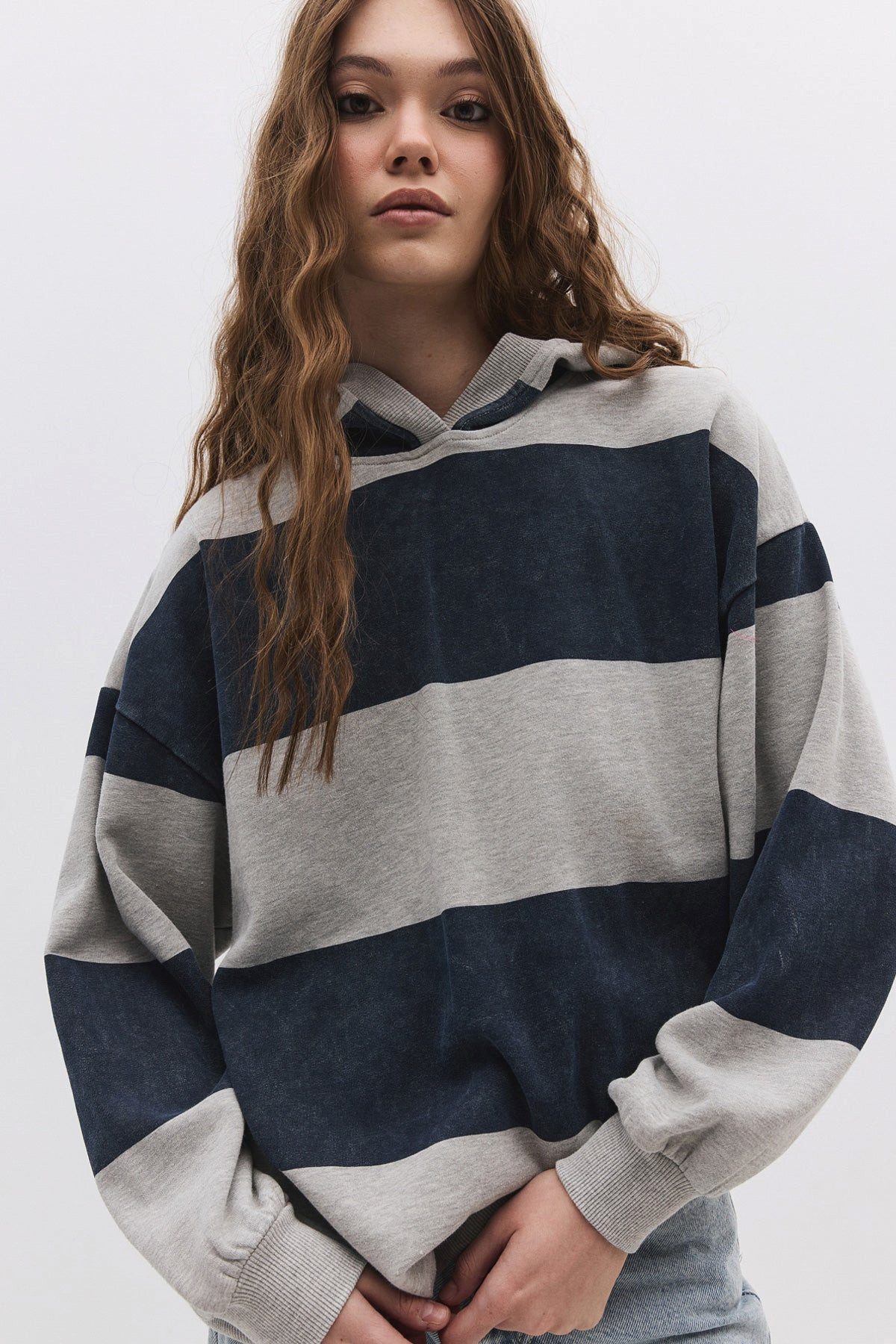 No Matter What Kapuzenpullover Gestreiftes Kapuzensweatshirt günstig online kaufen