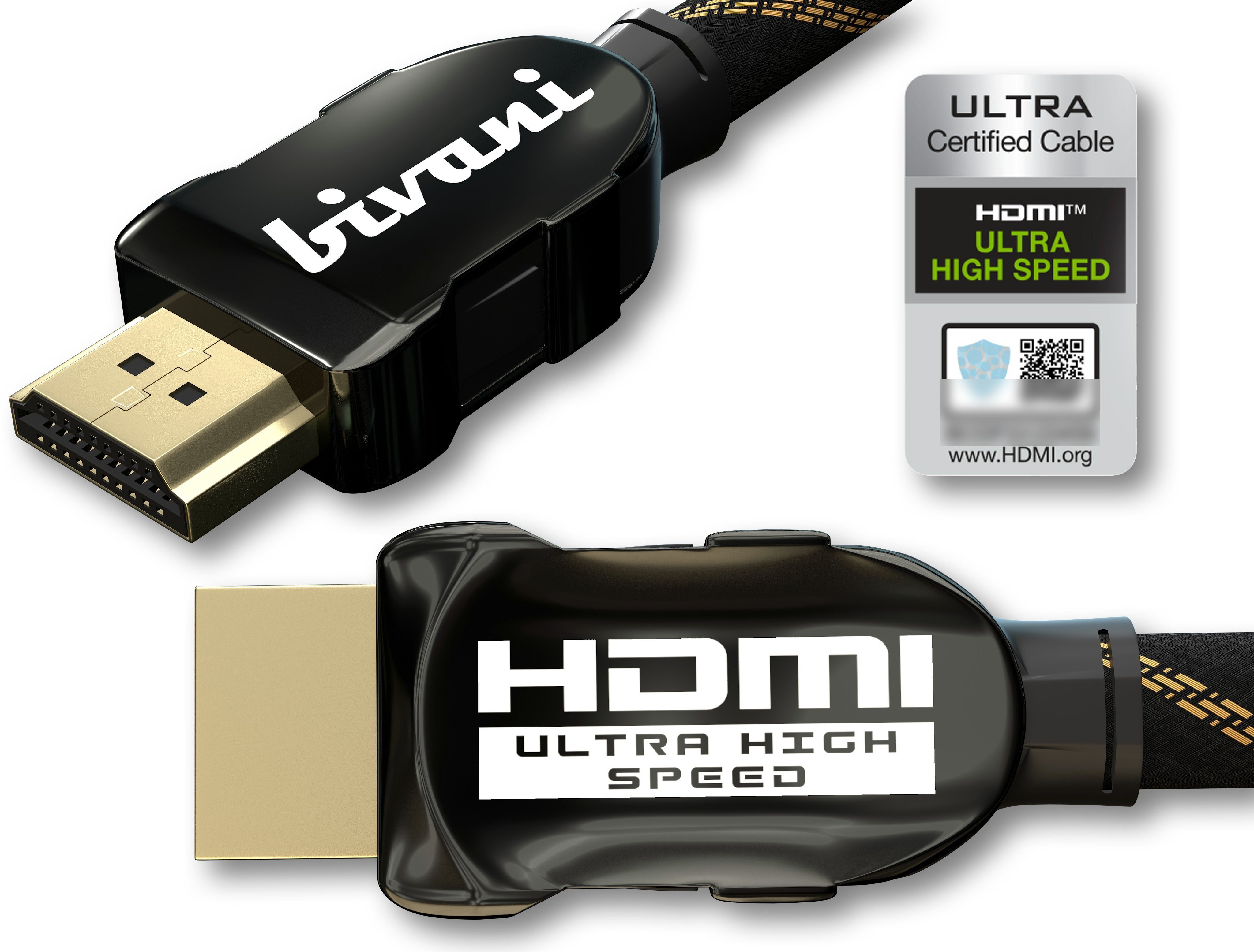 bivani Certified 8K Ultra High-Speed HDMI 2.1a Kabel HDMI-Kabel, HDMI Typ A, HDMI (100 cm), 48 Gbps, Zertifiziert, bis 10K, 8K@60HZ, 4K@120HZ, HDR10+, eARC, VRR, HDCP, CEC, Highspeed Ethernet, PS5 & Xbox Series X Ready