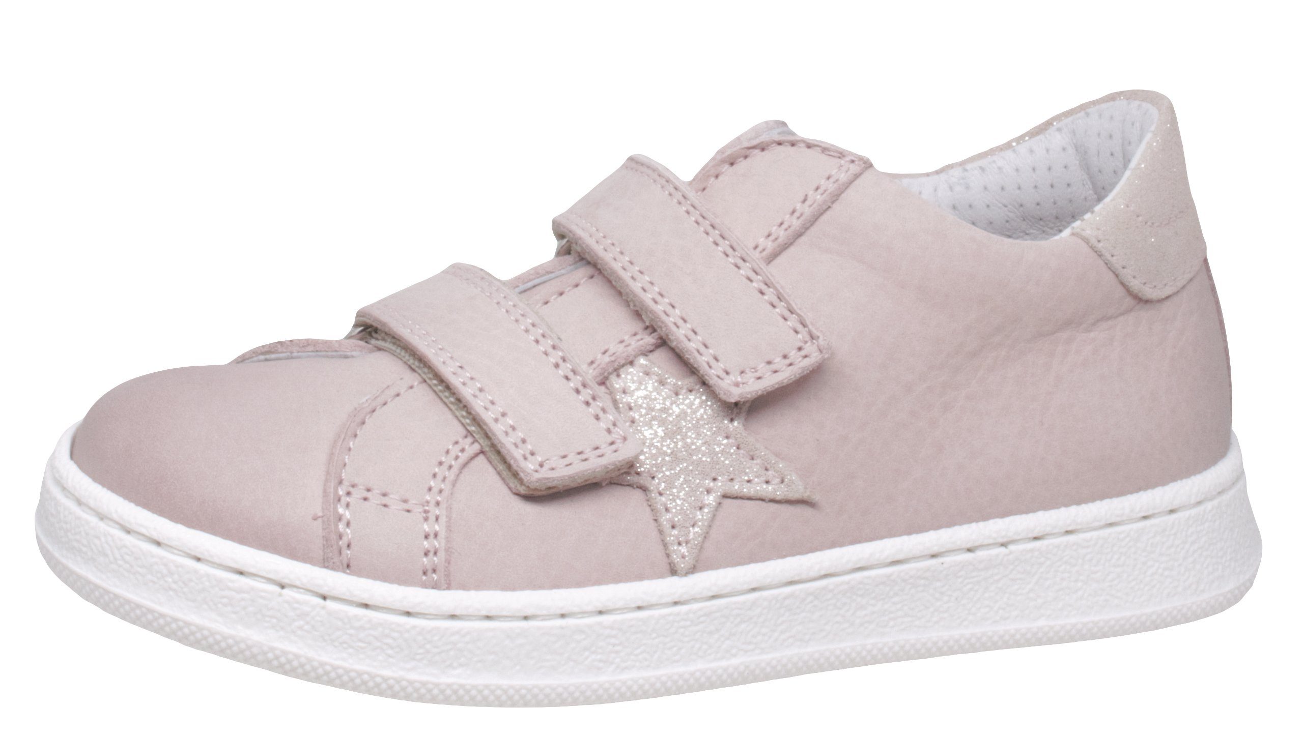 Dianetti Sneaker Dianetti 9173 Halbschuh für Mädchen Leder Rosenude Stern Sneaker