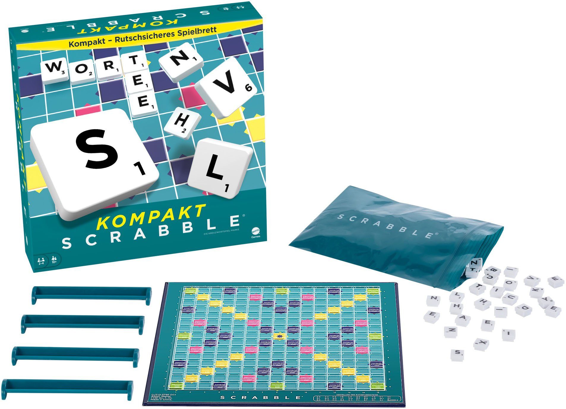 games Spiel, Mattel Scrabble Kompakt