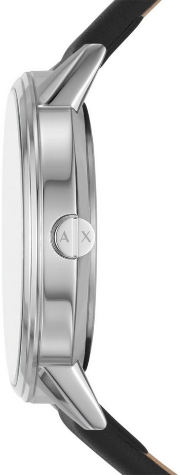 EXCHANGE ca. 42mm Ø AX2745, Edelstahlgehäuse silberfarben, ARMANI Multifunktionsuhr