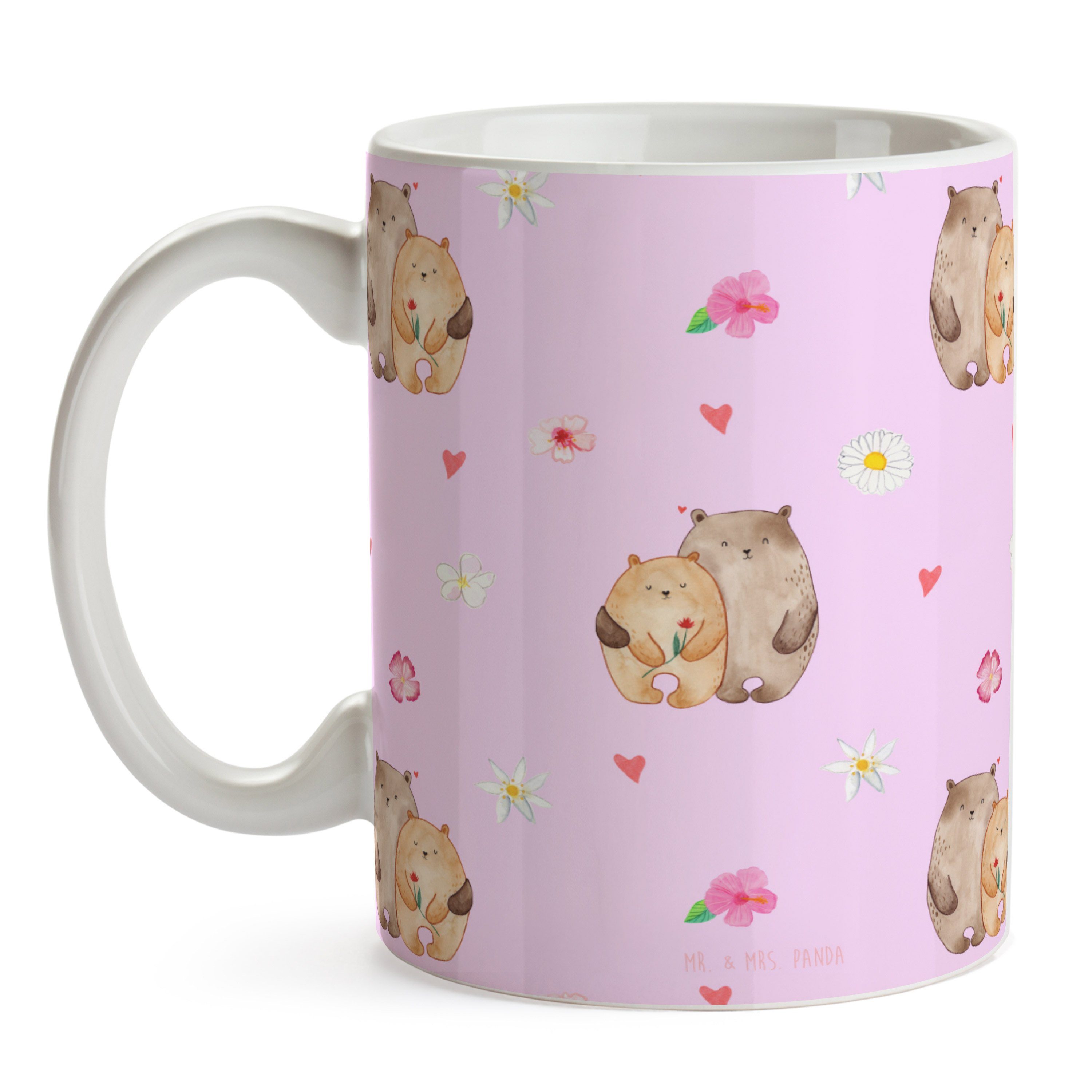 Mr. & Mrs. Panda Tasse Bären Liebe Rosa - Tasse, - Geschenk, Heiratsantra, Büro Kaffeebecher, Keramik