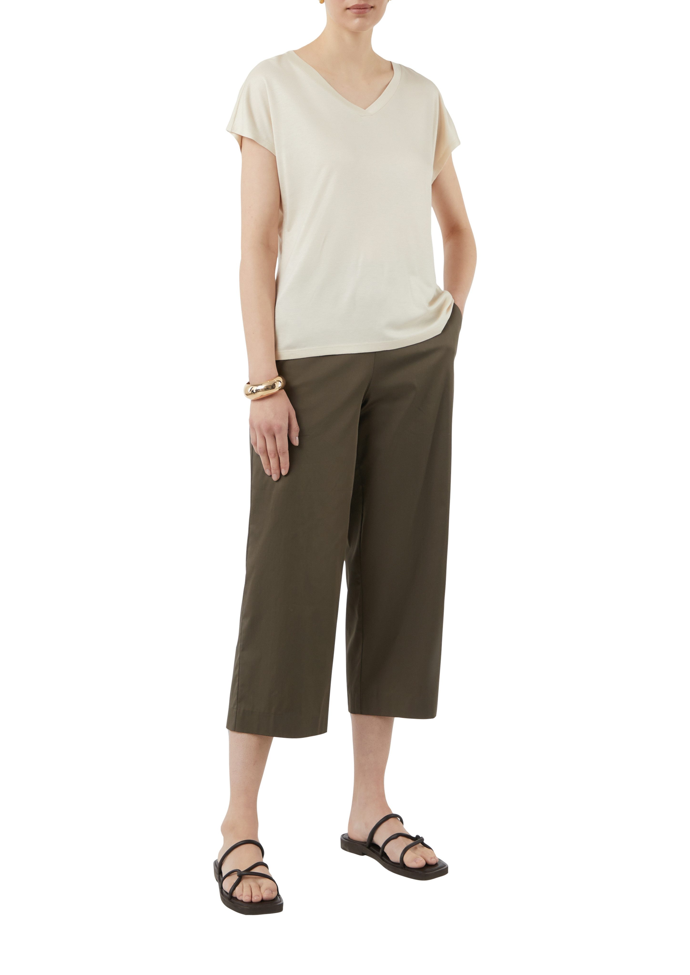 comma T-Shirt mit V-Ausschnitt günstig online kaufen