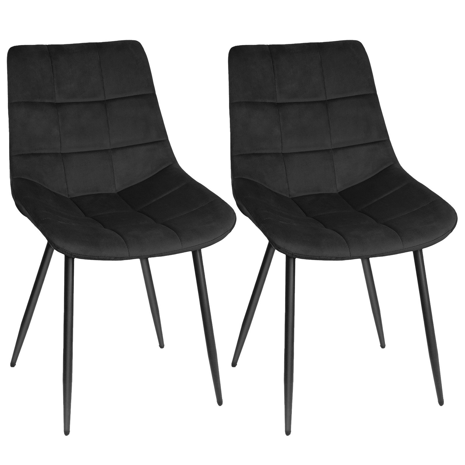 Esszimmerstuhl Küchenstuhl, Design Stuhl, gepolstert, mit Samt, Metallbeine