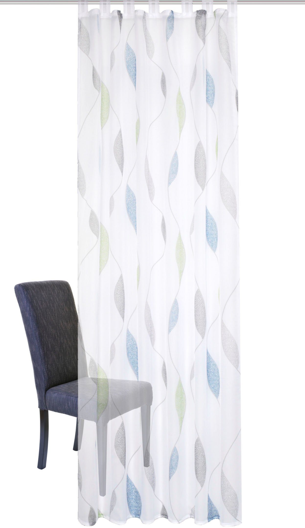 HOME WOHNIDEEN Gardine PAOLO (1 St), Schlaufen, halbtransparent, Voile, halbtransparent – Bild 5 von 5