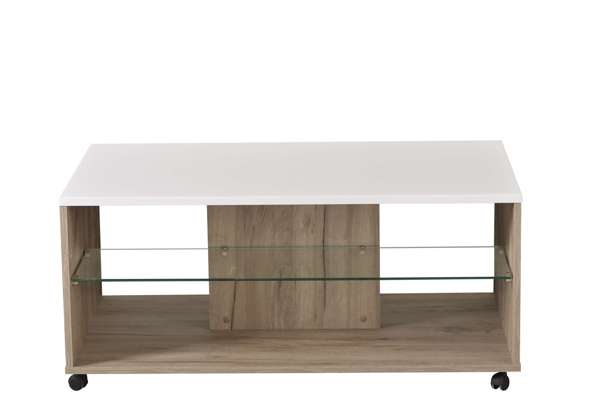 Home affaire Couchtisch Bert Kaffetisch, 100 cm, in trendigen Farben, modern, Hochglanzplatte, mit Rollen