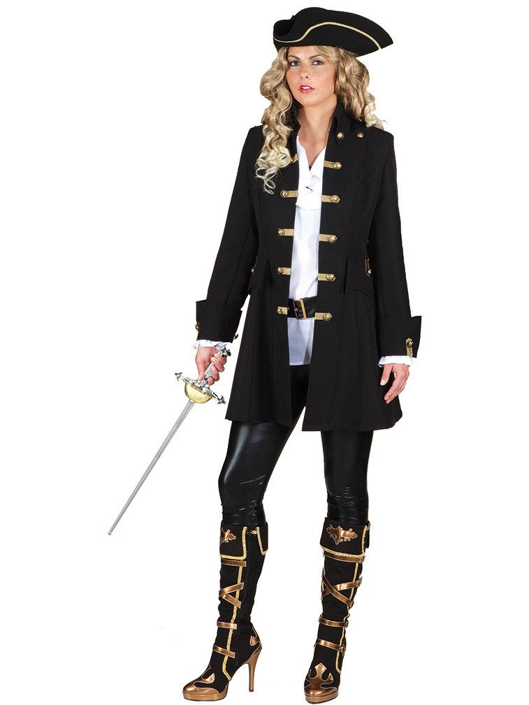 Orlob Kostüm Damenjacke de Luxe schwarz Jacke Piratin günstig online kaufen