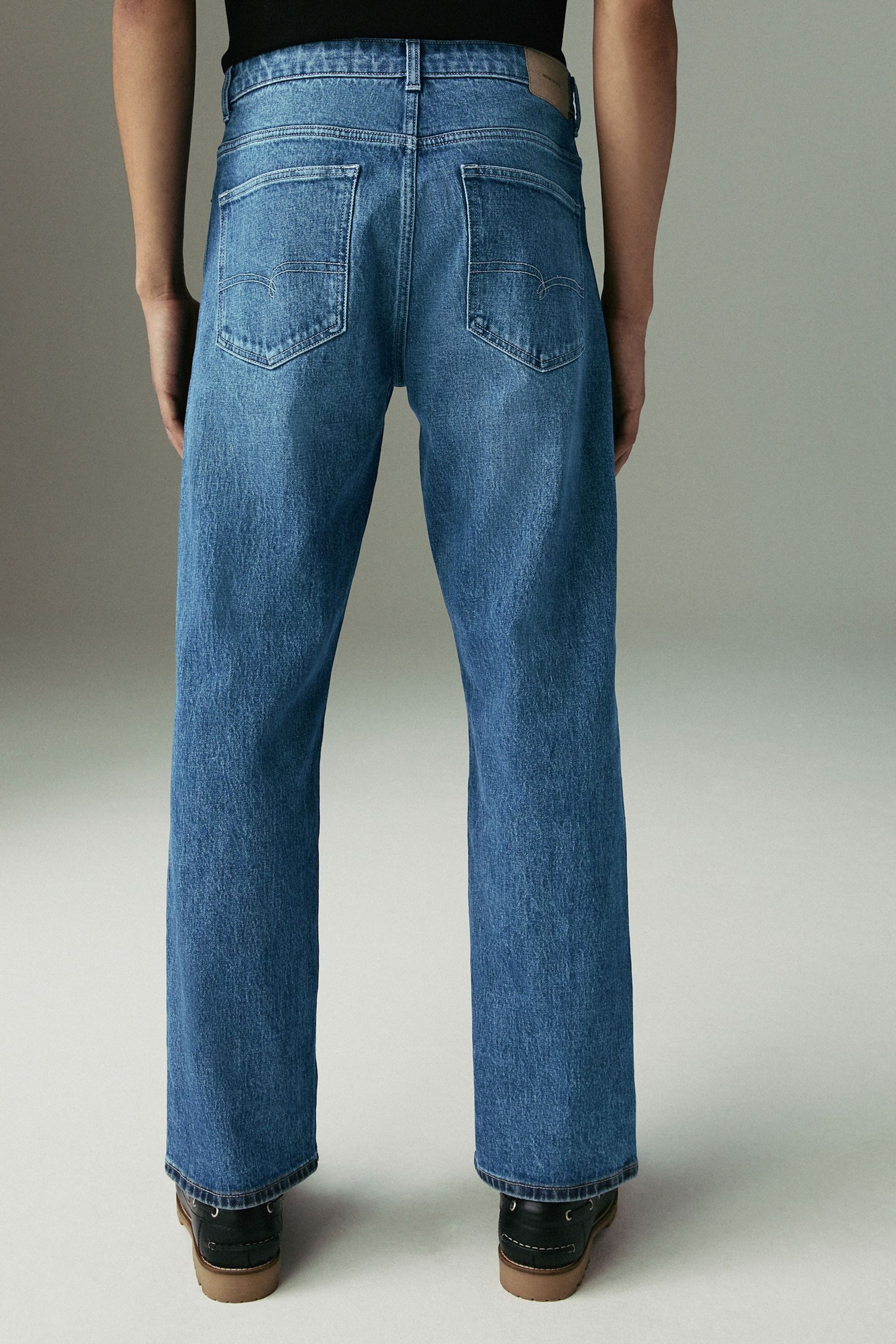 Next Straight-Jeans Authentic Straight Fit Stretchjeans, Vintage-Look (1-tlg)