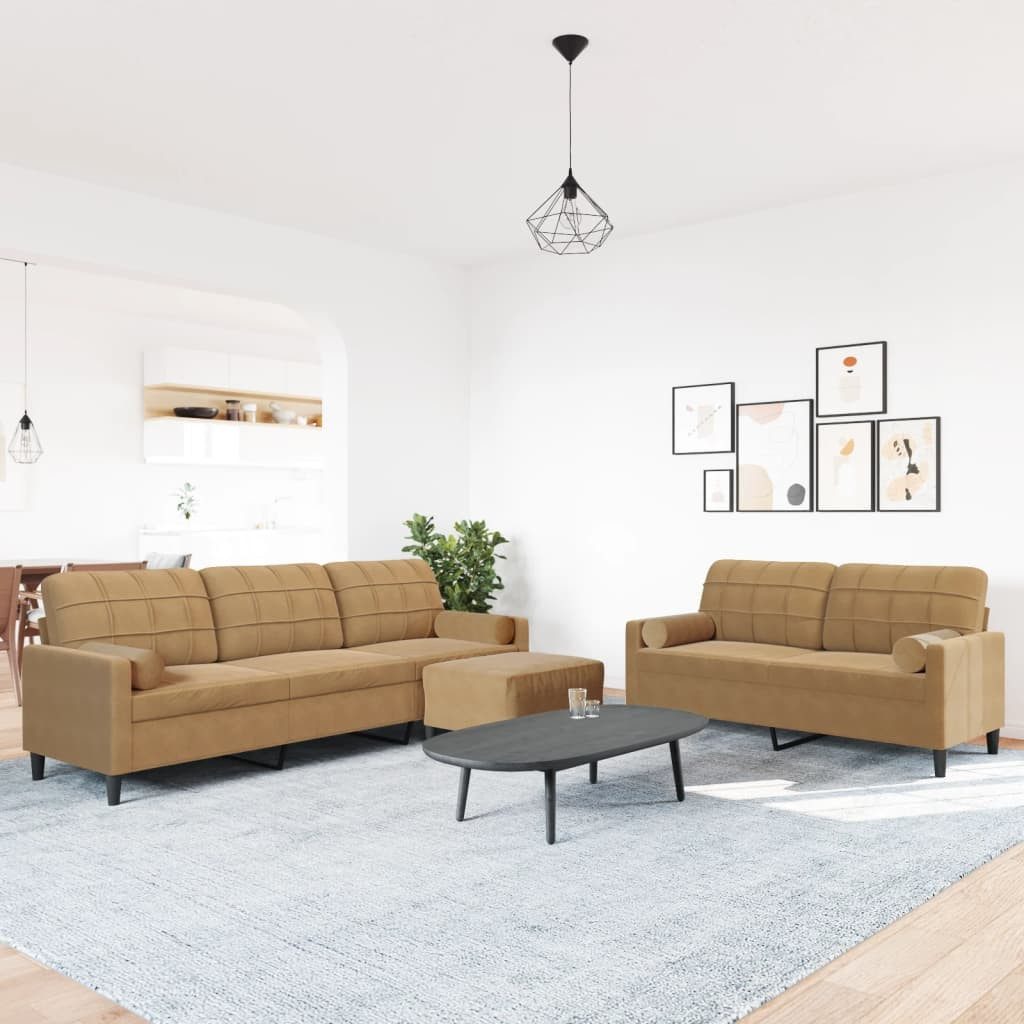 vidaXL Sofa 3-tlg. Sofagarnitur mit Kissen günstig online kaufen