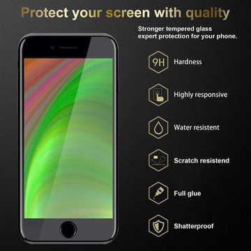 Cadorabo Schutzfolie Apple iPhone 7 / 7S / 8 / SE 2020, (3-St), 3x Vollbild Schutzglas Panzer Folie (Tempered) Display-Schutzglas