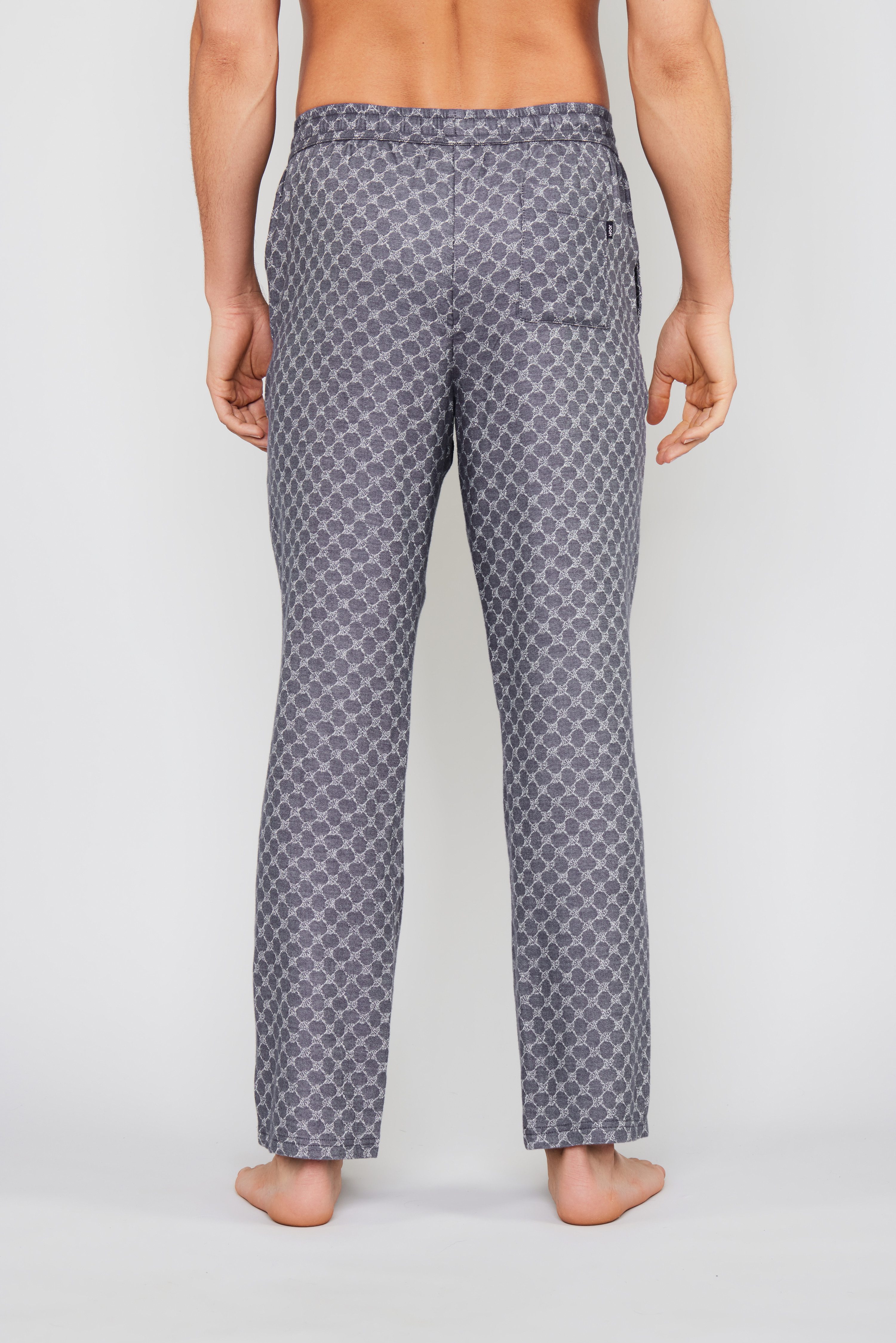 JOOP! Pyjamahose Relax Baumwoll-Viskose-Mix, Cornflower-Design, Regular Fit
