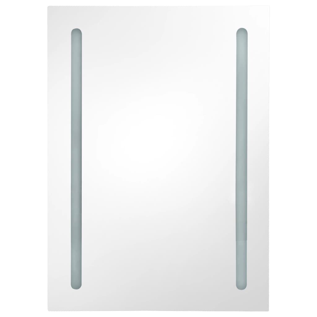 3 Tür inkl. Weiß Badezimmerspiegelschrank 3007473 einer aus Beleuchtung (LxBxH: in cm) möbelando MDF mit Fächern 13x50x70 und