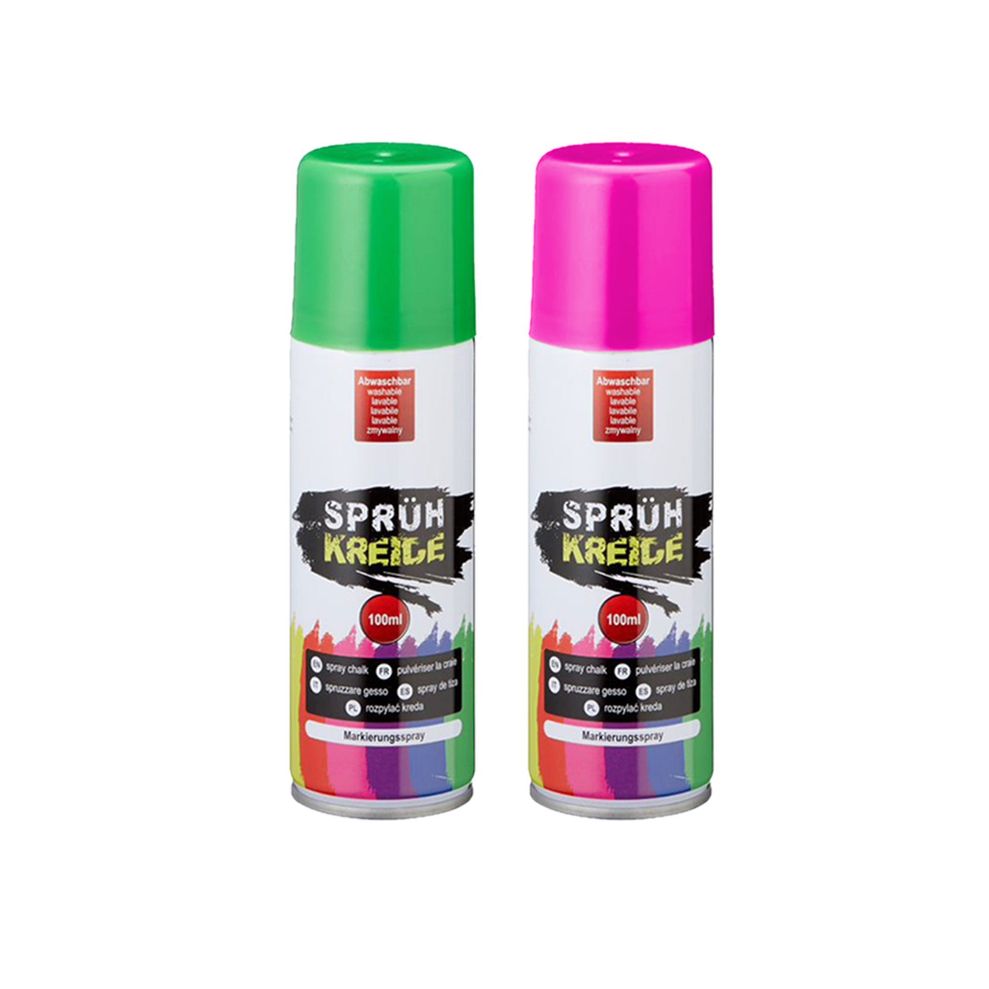 CEPEWA Kreidespray Kreidespray 6er Set, 6 Farben, wasserlöslich