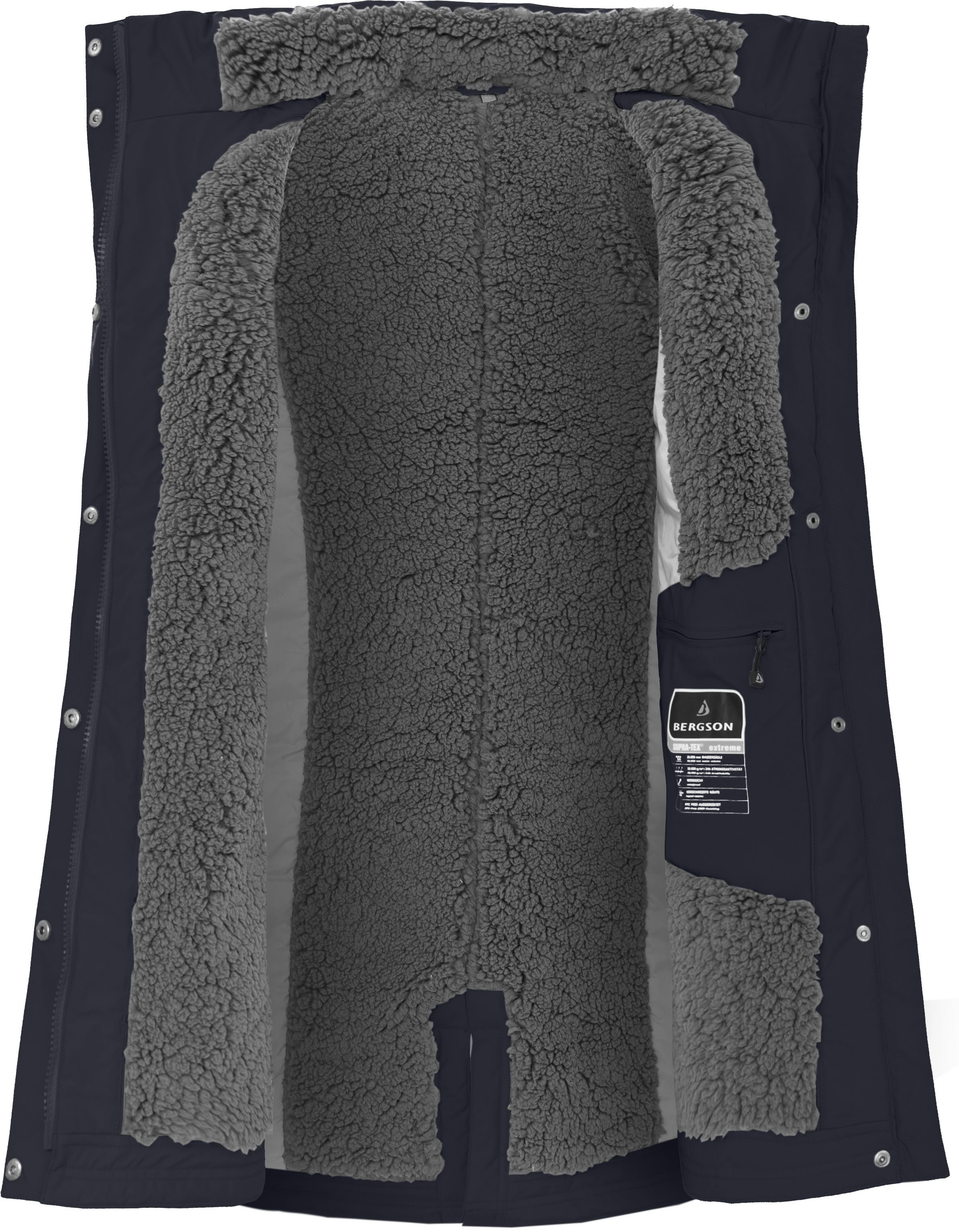 Bergson Winterjacke TORNIO Damen Wintermantel, Teddy Futter, warm wattiert, 20000 mm Wassersäule