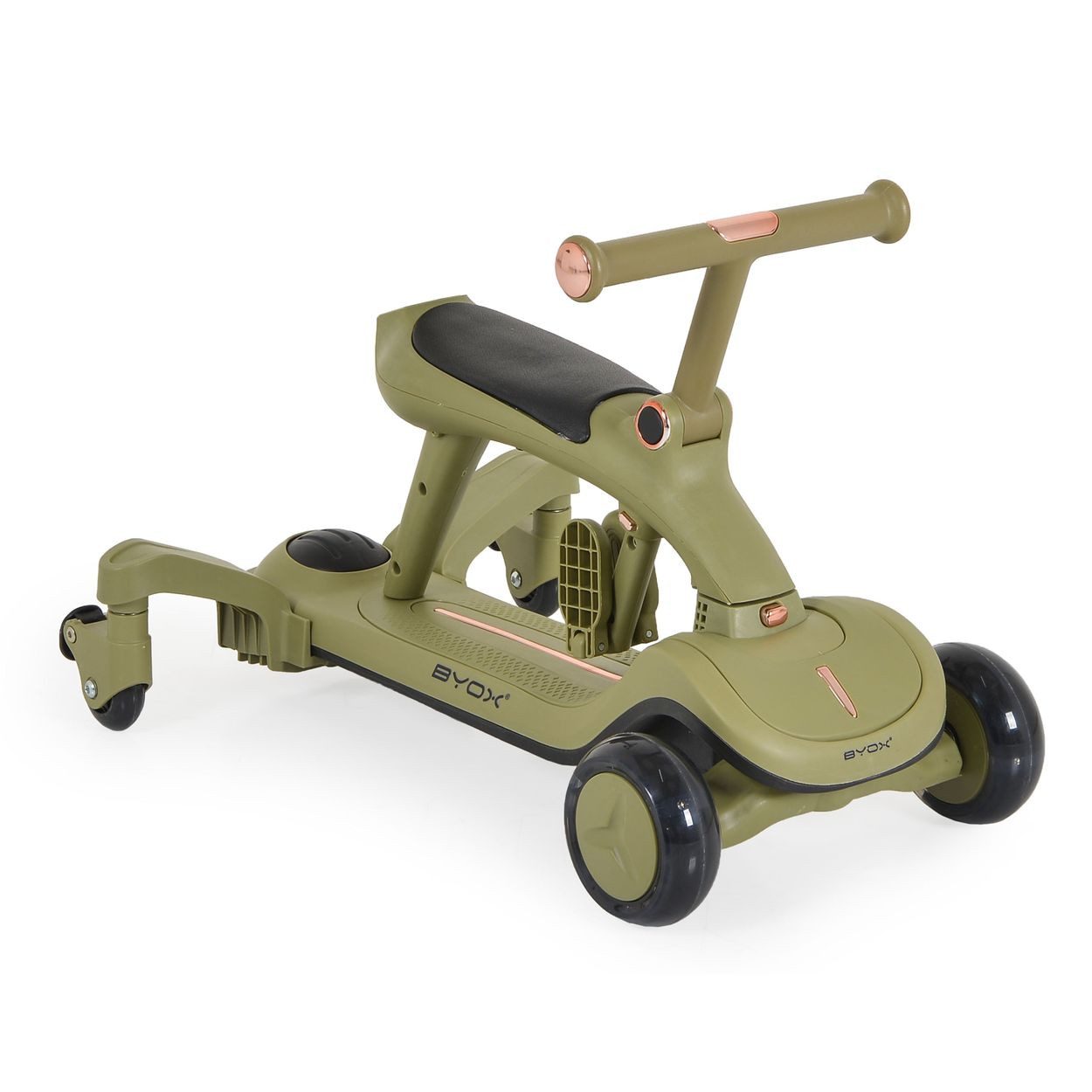 Byox Cityroller Kinderroller Cornet 6 in 1, Multifunktionsroller Rutscher Musik Becherhalter