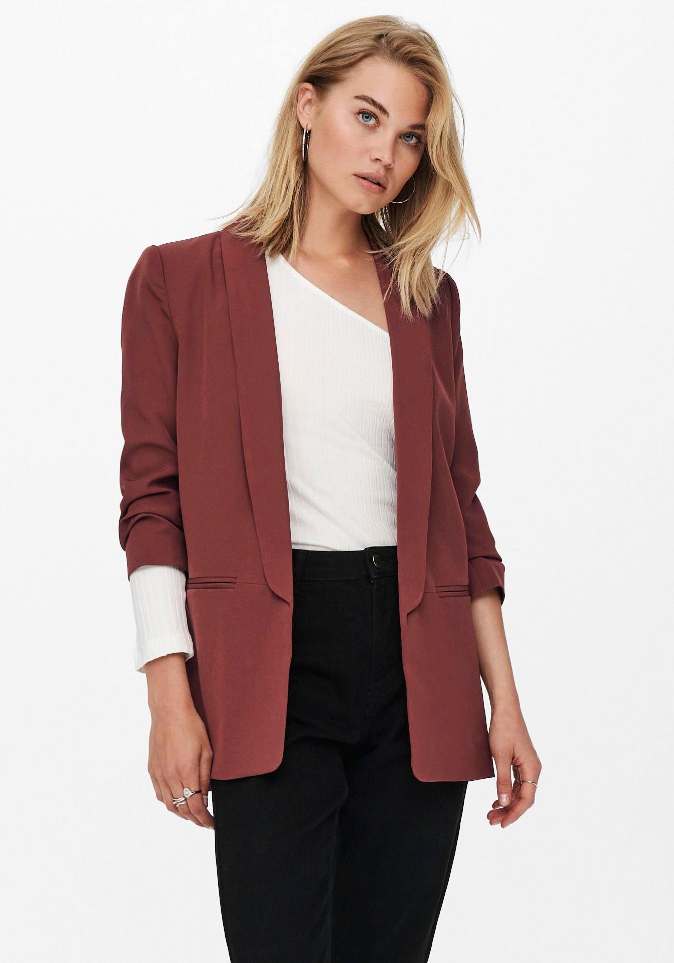 ONLY Kurzblazer ONLELLY 3/4 LIFE BLAZER TLR NOOS mit 3/4 Ärmel Sable