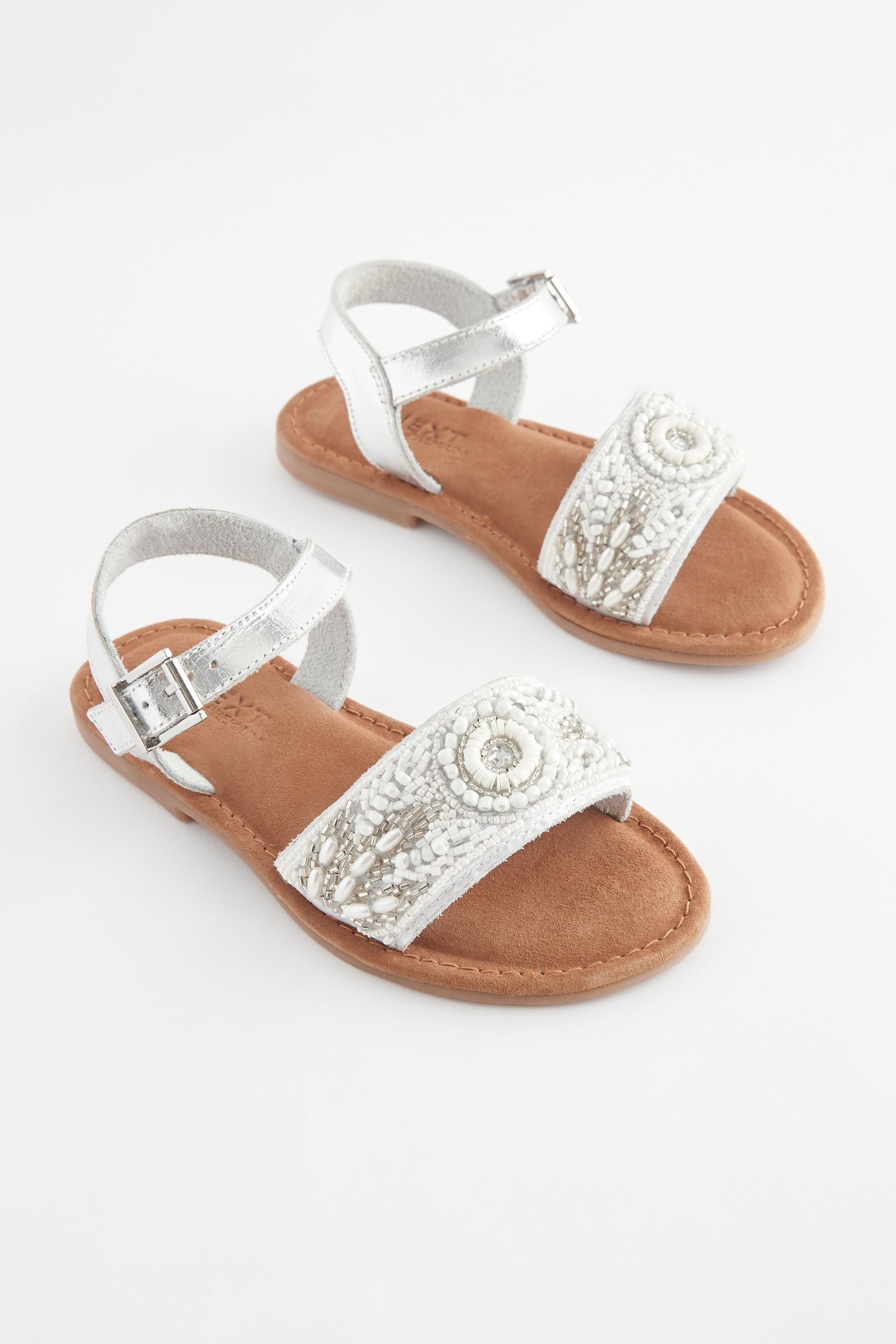 Next Ledersandalen mit Perlen für besondere günstig online kaufen