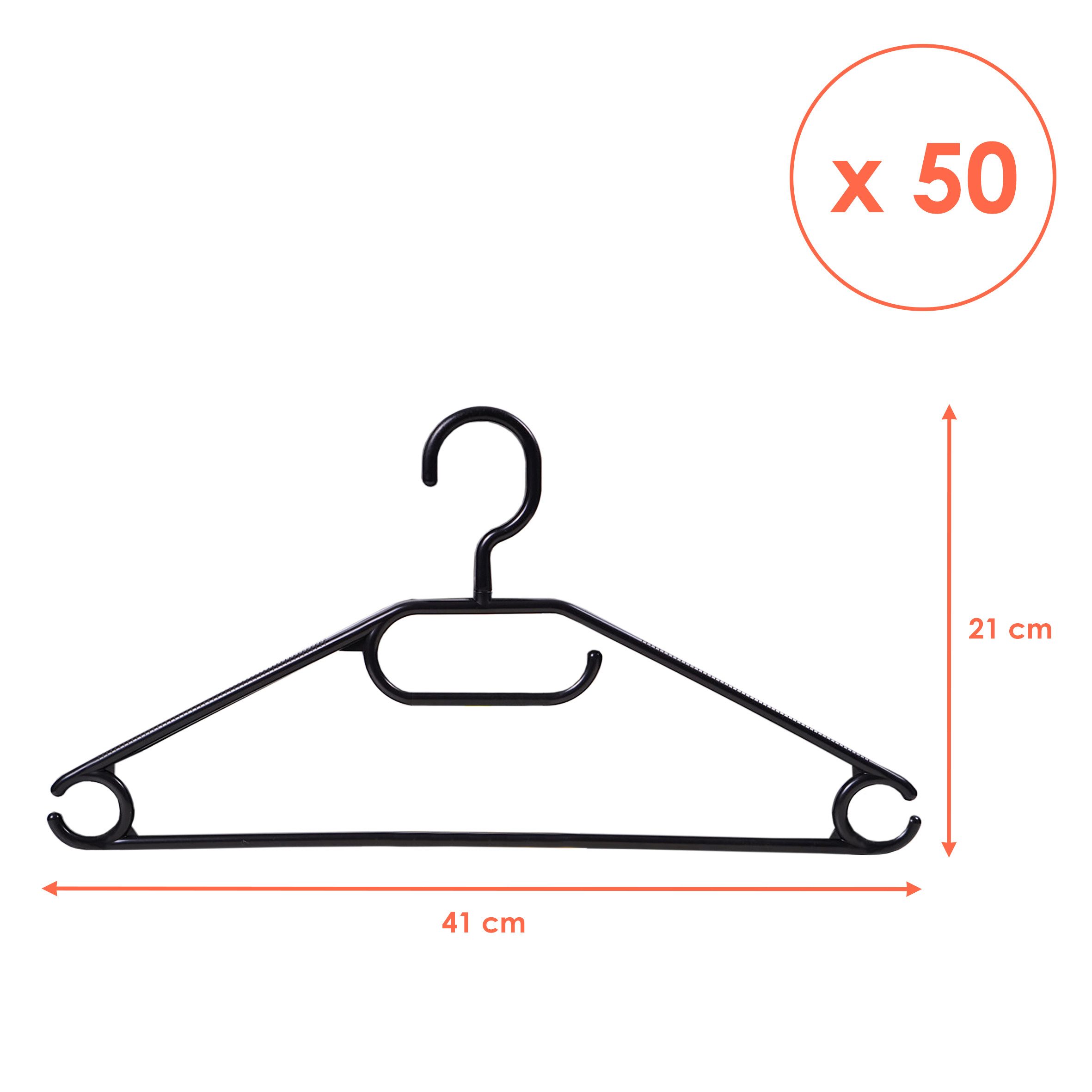 Spetebo Kleiderbügel Kunststoff Kleiderbügel mit Hosenstange - 50 Stück / s günstig online kaufen