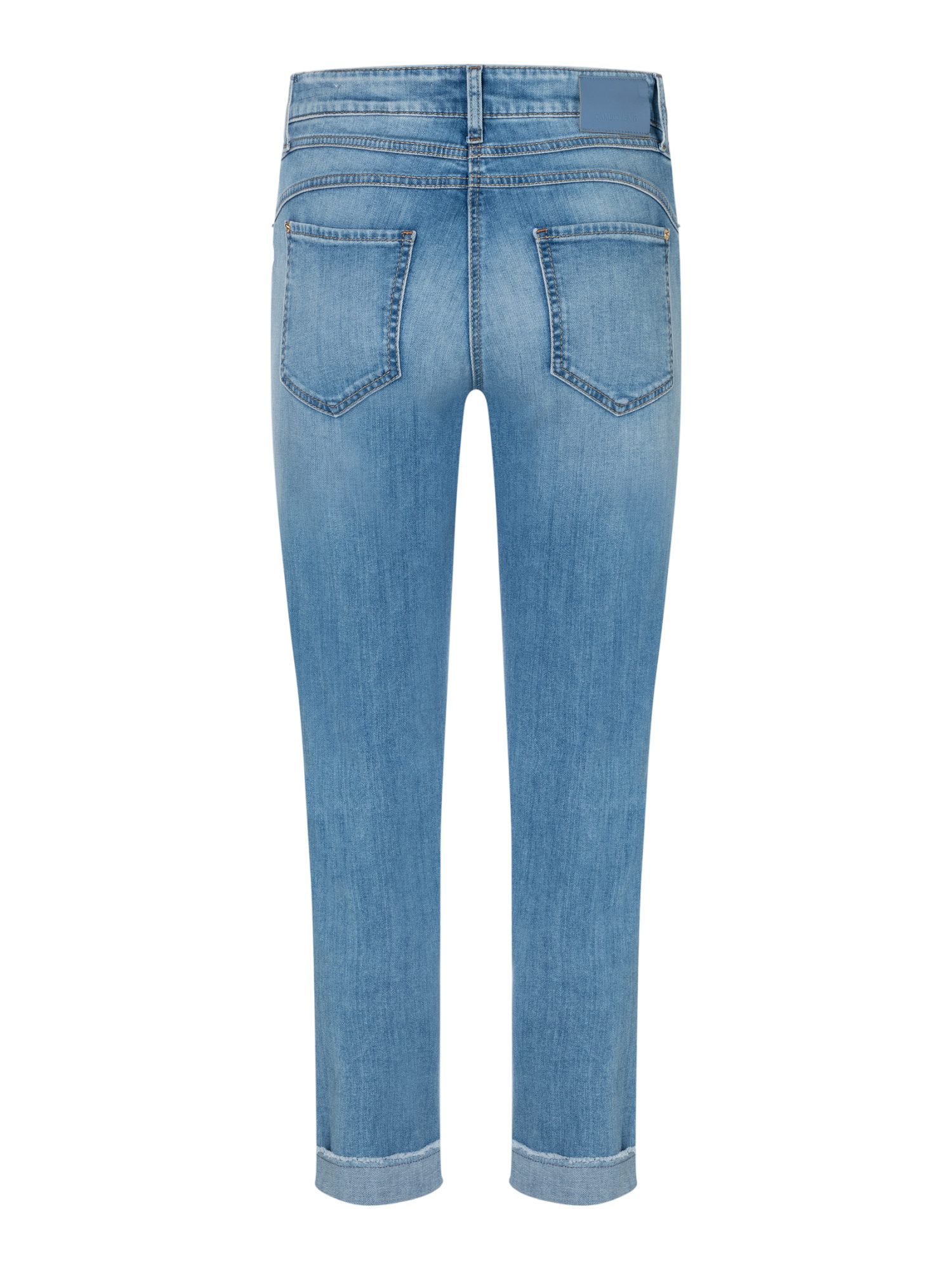 Cambio Stretch-Hose blau, Casual, Baumwolle, Unifarben, Regular Fit, Mittel