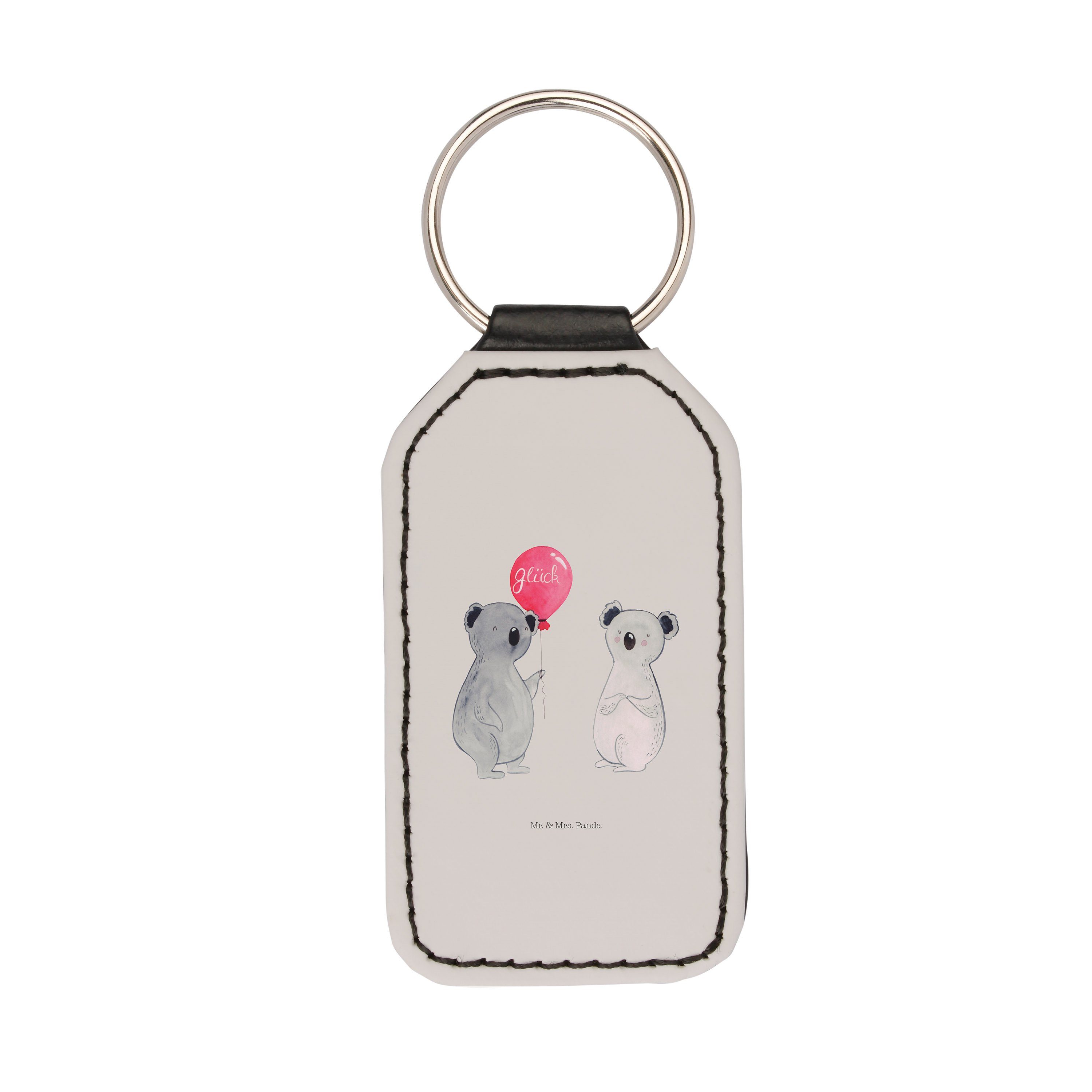 Mr. & Mrs. Panda Schlüsselanhänger Koala Luftballon - Grau Pastell - Geschenk, Anhänger, Schlüsselanhäng (1-tlg)