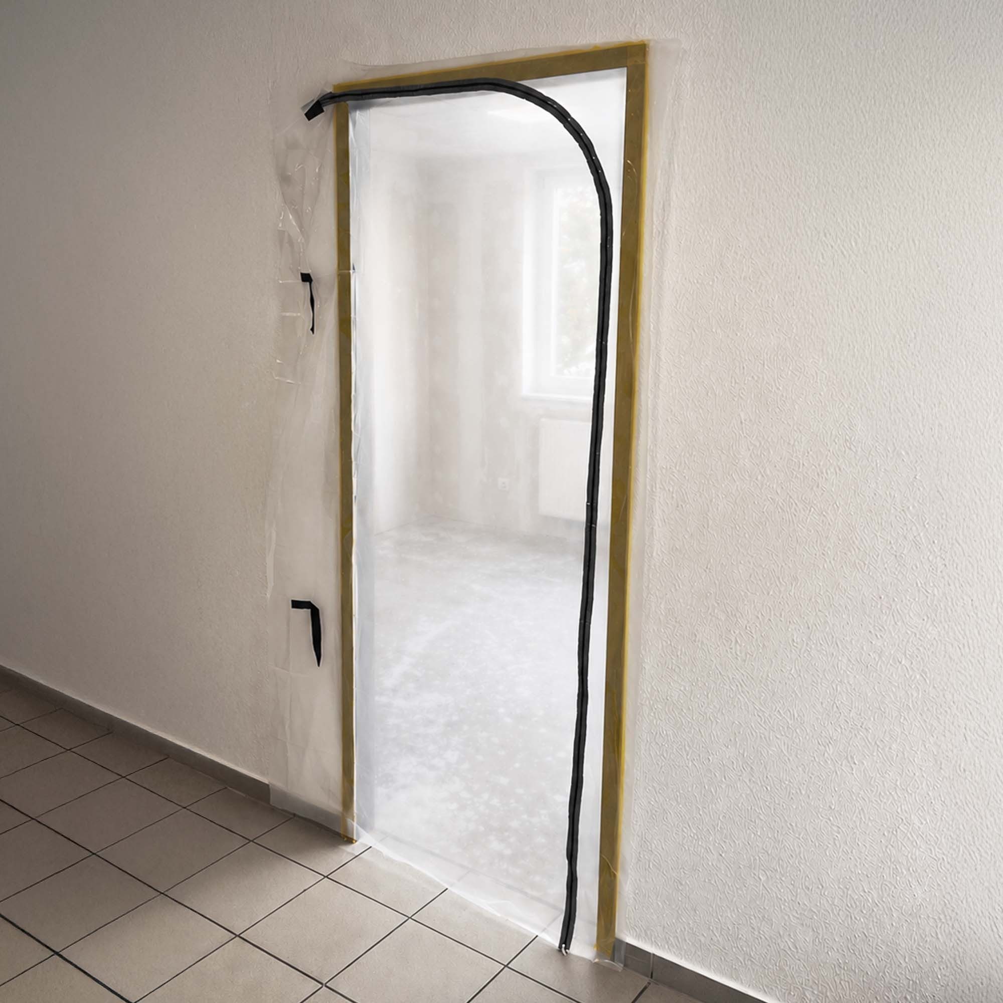 Scorprotect® Staubschutztür Scorprotect® Staubschutztür aus Folie L-Form schwellenlos 220 x 120 cm