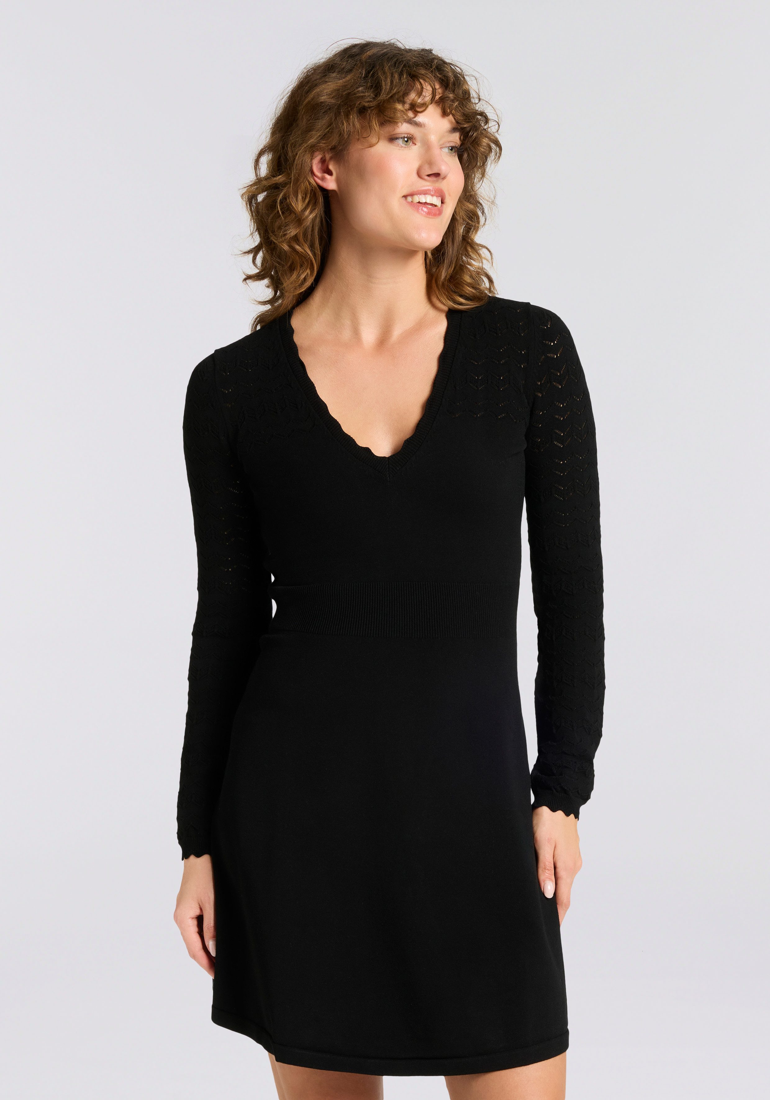 BOSS ORANGE A-Linien-Kleid Figoli Premium Damenmode mit V-Ausschnitt günstig online kaufen