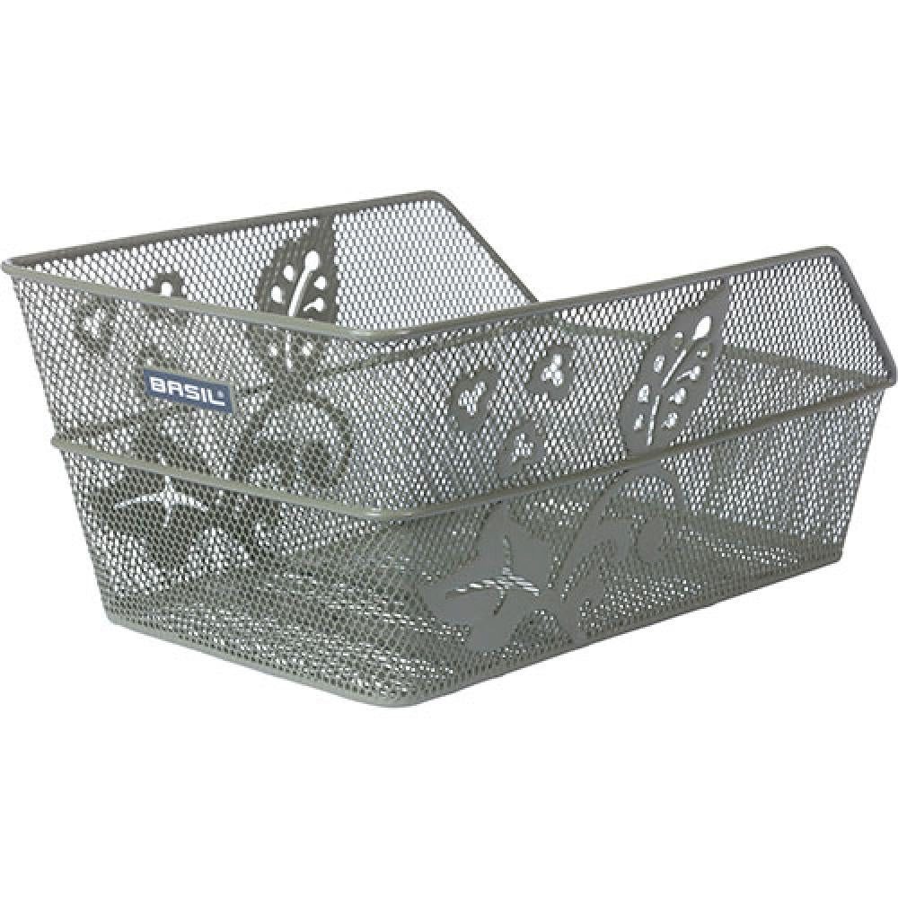 Basil Fahrradkorb Basil Hinterradkorb Cento Flower grün 38x24x11cm engmaschig