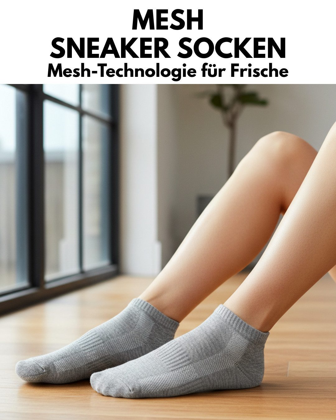 sockenkauf24 Sneakersocken 10 Paar Sneaker Socken Herren Damen Sportsocken Baumwolle (10-Paar) Atmungsaktiv mit Mesh-Streifen