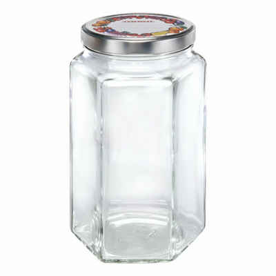 Leifheit Einmachglas Sechskantglas 1.7 L, Glas, (1-tlg)