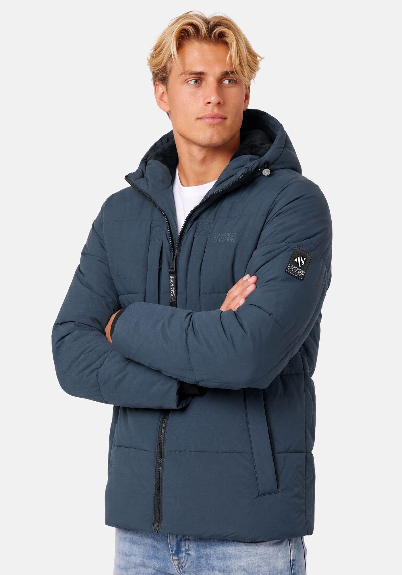 Alessandro Salvarini Winterjacke ASKelvin innen komplett mit warmem Teddyfell