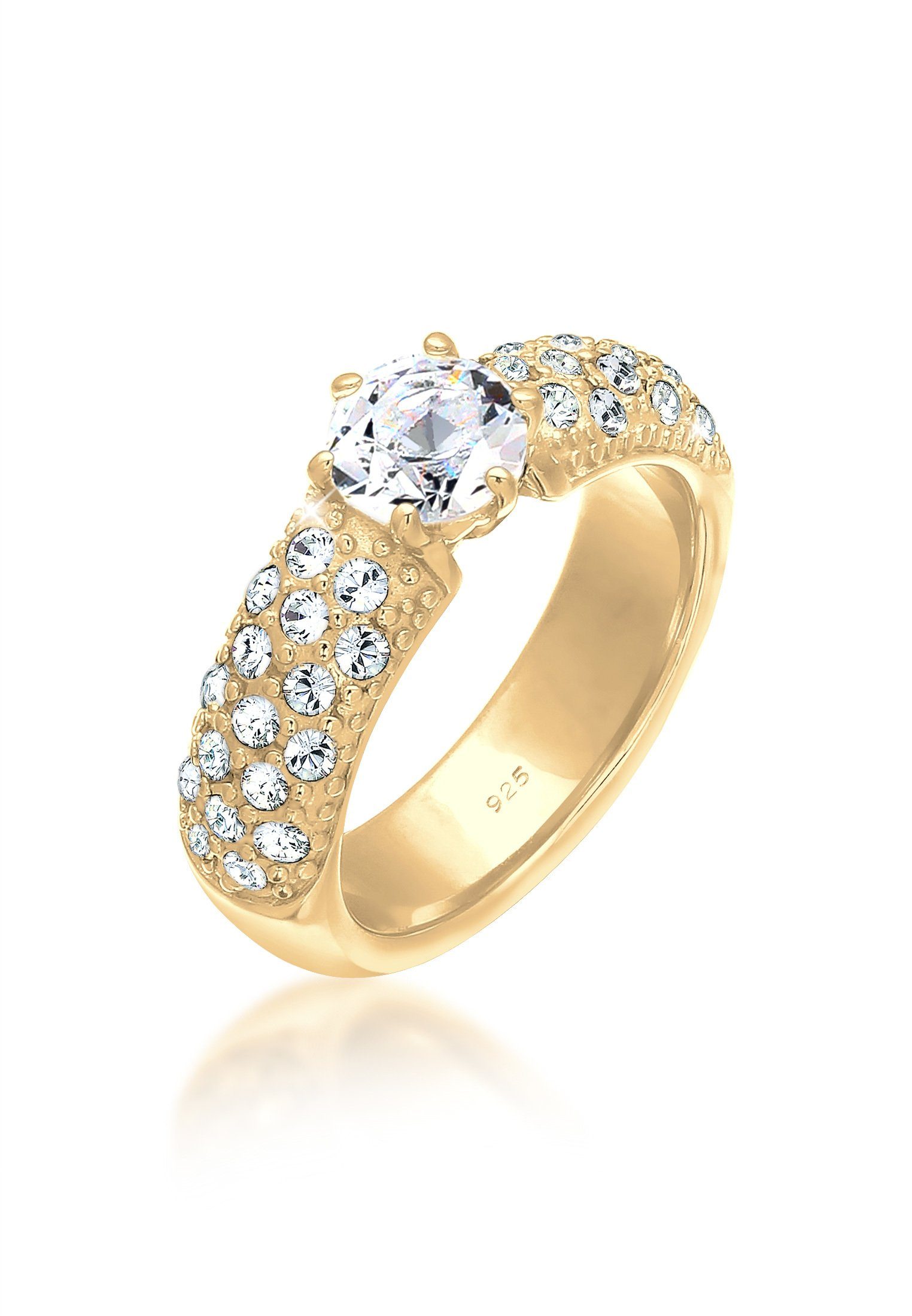 Elli Premium Verlobungsring Weiß 925 Sterling günstig online kaufen