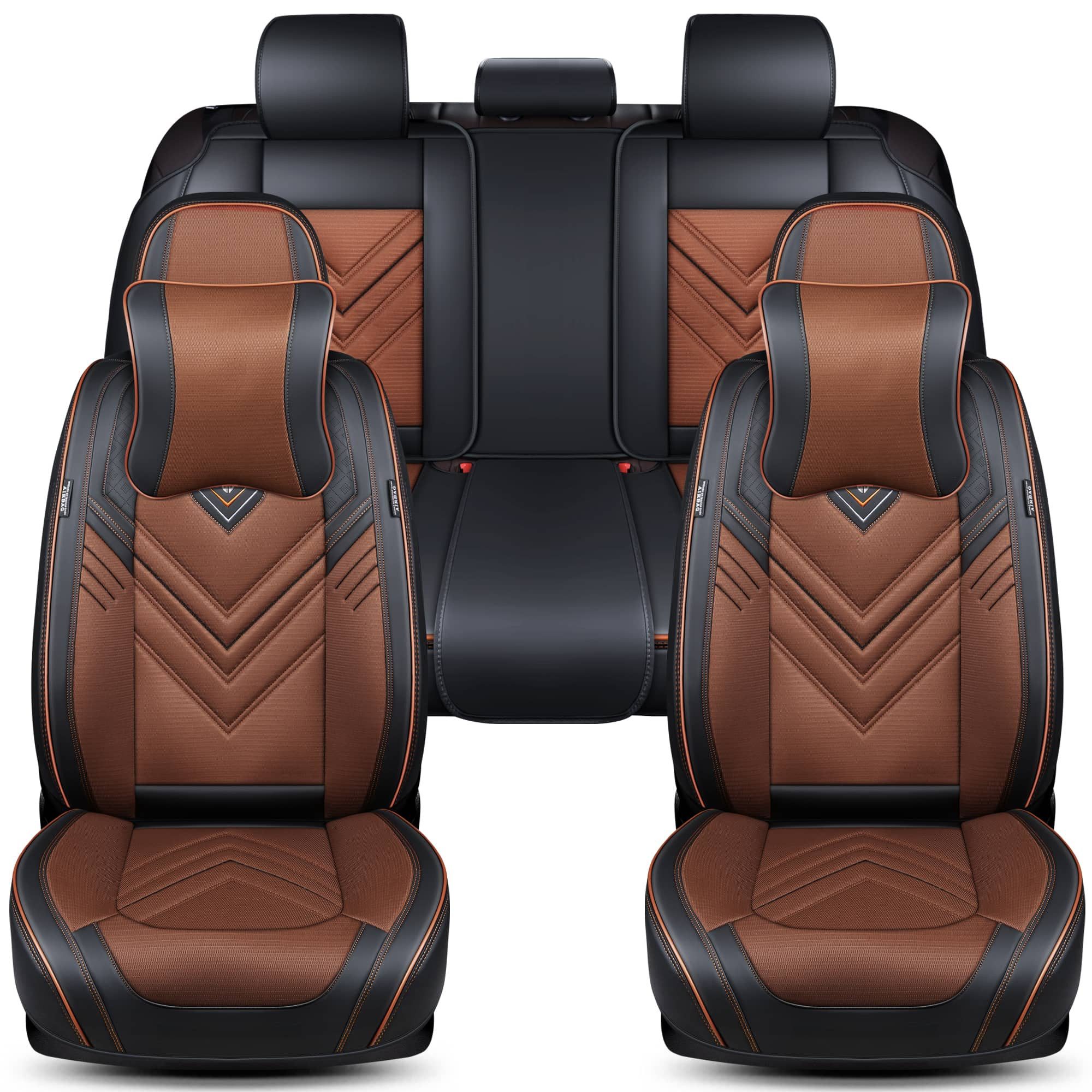 BREMER SITZBEZGE Autositzbezug fr Citroen C4 Cactus 2 Bj ab 2018 (FSL2),  Set, Komplettset Vorne und Hinten, in Schwarz/Braun, Autoschonbezug