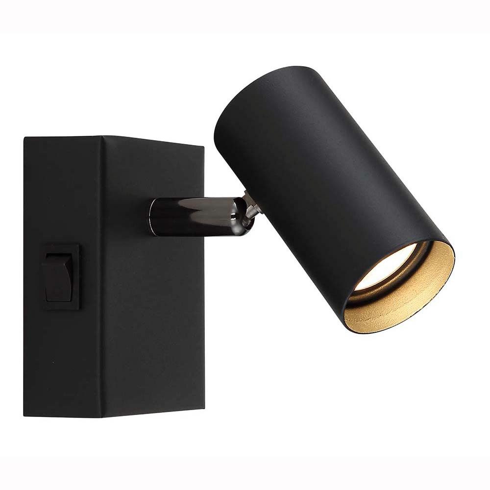 GLOBO LIGHTING LED Wandleuchte, LED-Leuchtmittel fest verbaut, Warmweiß, Wandleuchte LED Wandlampe Metall schwarz matt schwenkbar