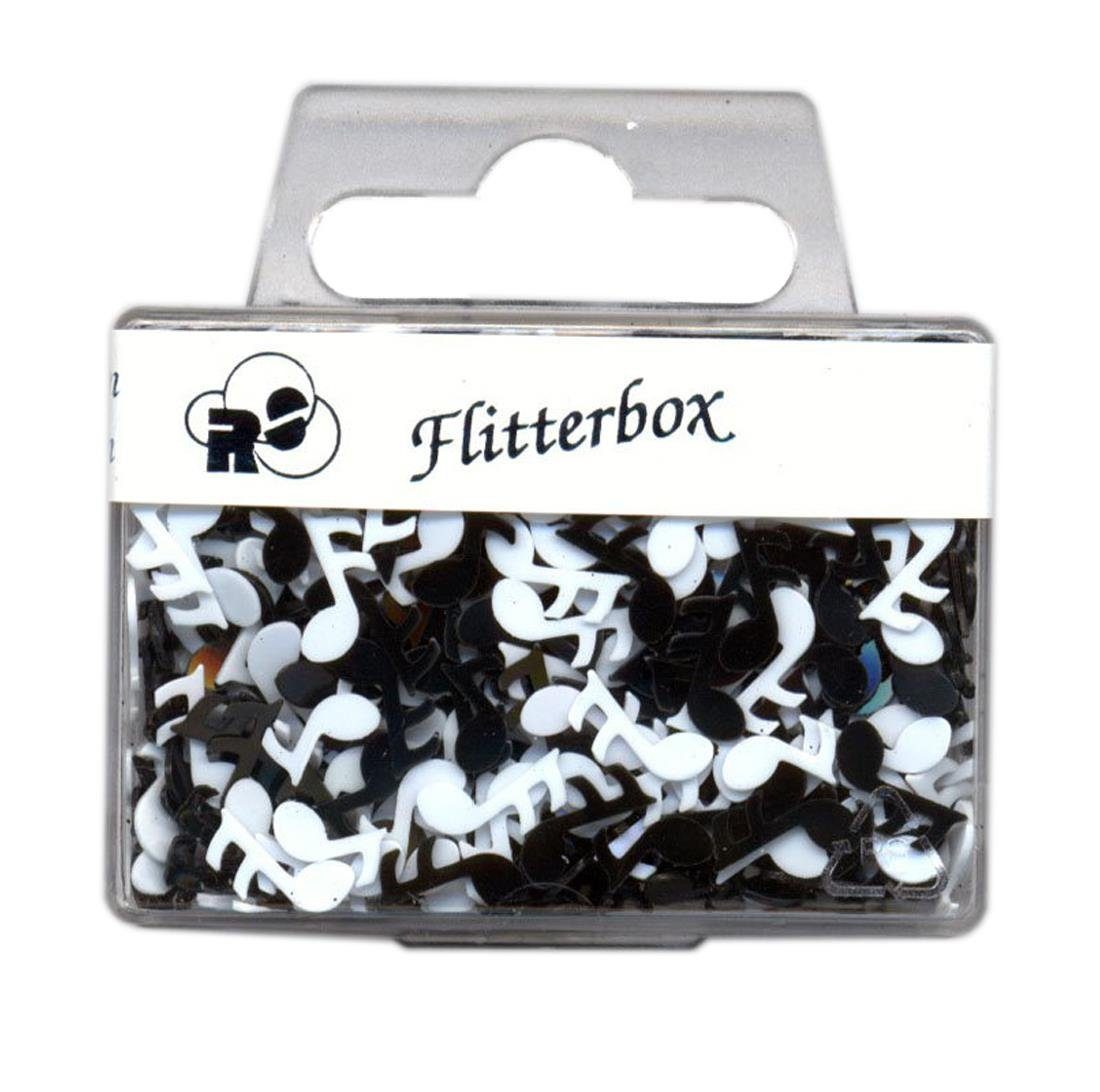 Streunoten Flitterbox mugesh (schwarz/weiß) Konfetti