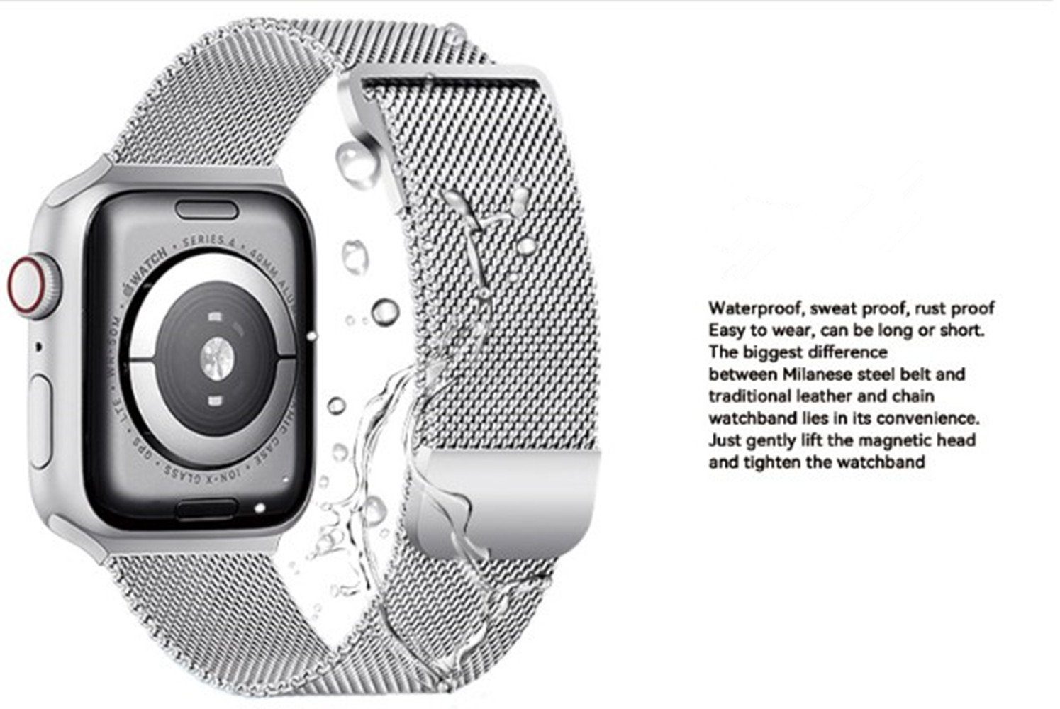 für 8/7 Uhrenarmband mit Magnet Metall Apple Ersatzarmband Series und Armband Armband 38/40/41mm für Verbesserter 42/44/45mm, iWatch XDeer Watch