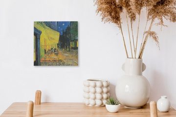 OneMillionCanvasses® Leinwandbild Caféterrasse bei Nacht - Vincent van Gogh, (1 St), Leinwand Bilder für Wohnzimmer Schlafzimmer